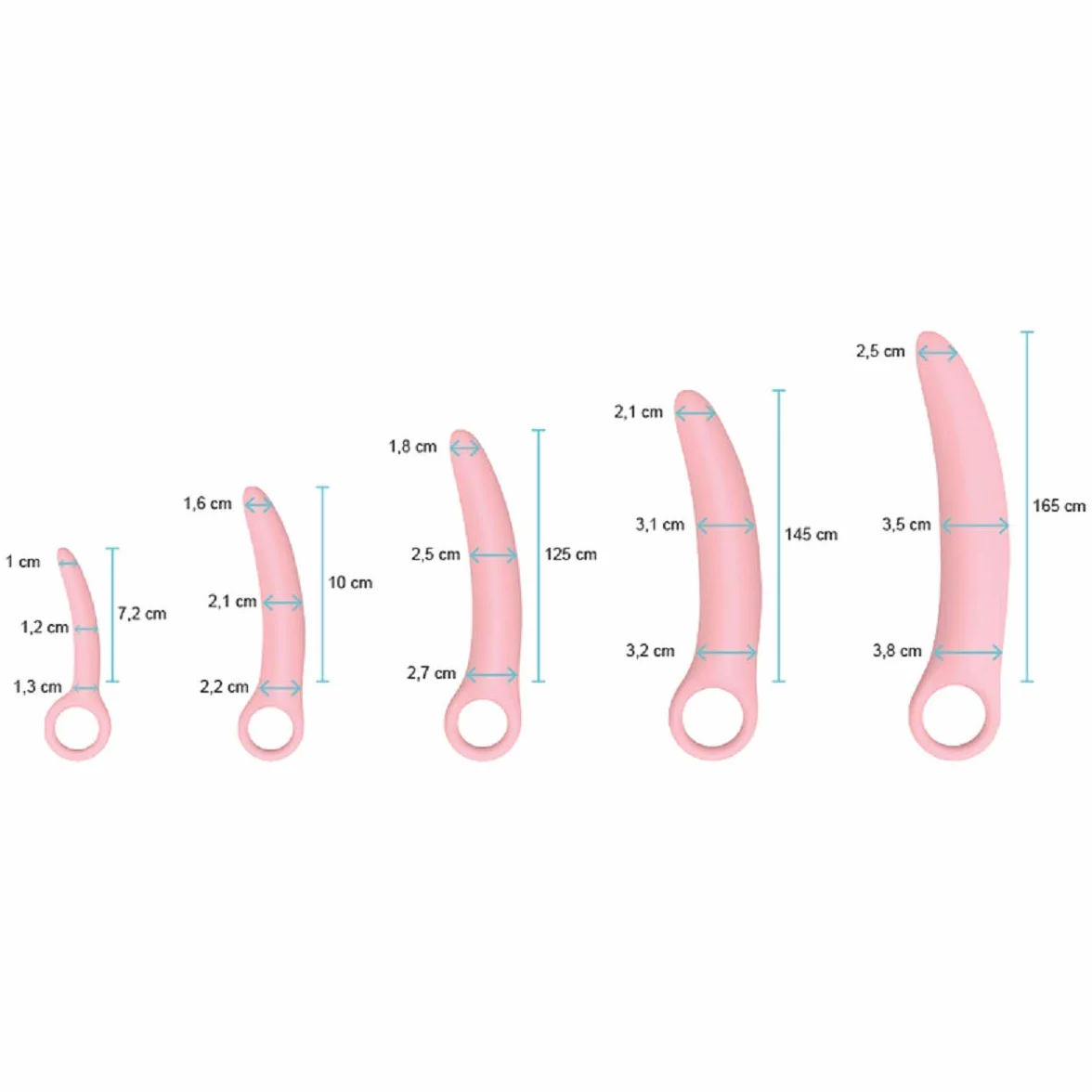 Dilatatore silicone set 5 pezzi