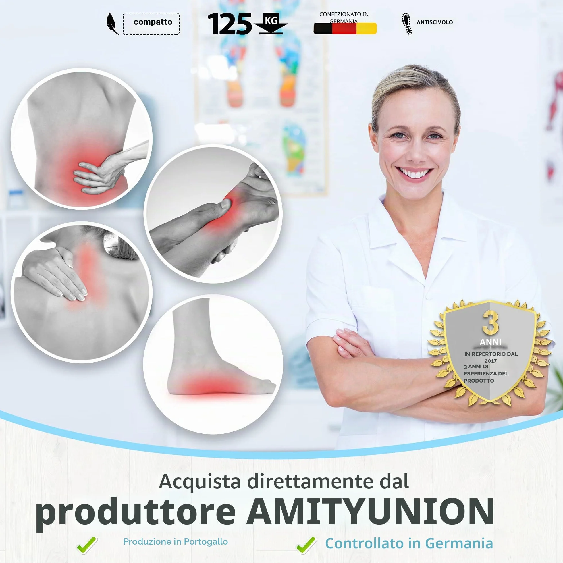 Palla da massaggio naturale, set da 7 cm – Pallina di sughero, palla fasciale per zone trigger zone (trigger punto training), fascite plantare, tensione schiena, spalla)