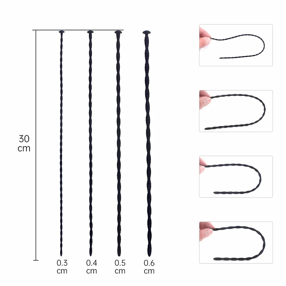 SXOVO Sonde uretrali Plug per pene in silicone Dilatatori uretrali Perline Set Giocattoli sessuali per uomini con dimensioni diverse (4 piccoli)