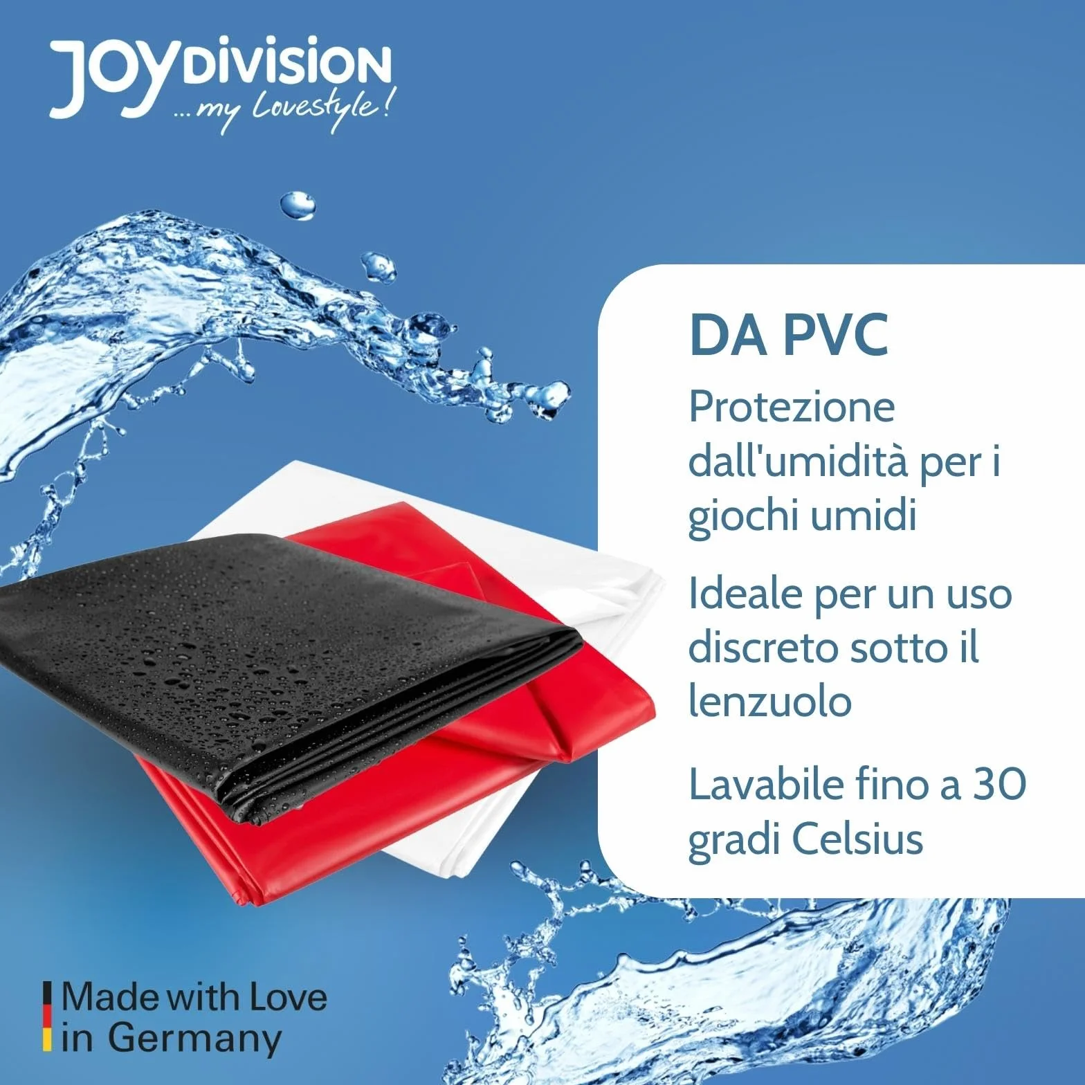 Lenzuolo in PVC 180 x 220 cm per giochi di coppia e massaggi, protezione dall'umidità, lavabile fino a 30°C