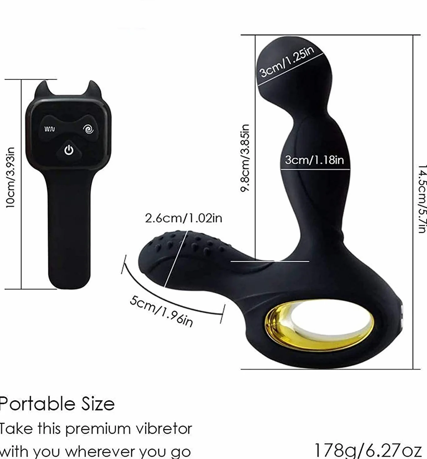 - Próstata Màssaggiàtóre Uomo Stimolàtore Elettrico Vîbrátörè Próstàté Màssager, Butt Plúg Anàlé Uomo Vîbrante da Donna Clitòrīdè a Puntó G Silicone Piccolo, 10 Velocità
