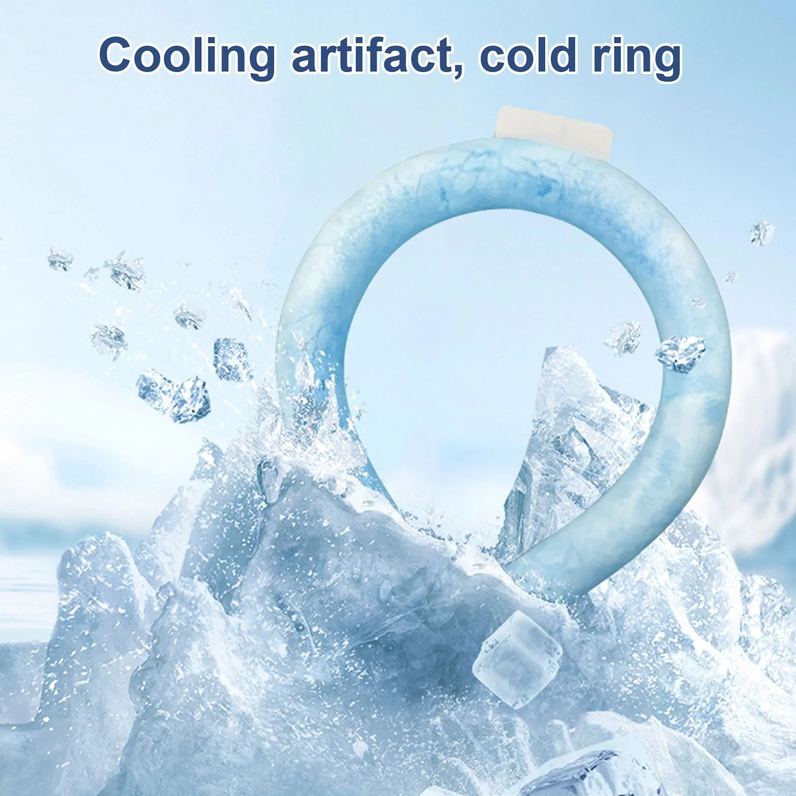 Tubo di Raffreddamento del Collo,Tubo di Ghiaccio del Collo Fisico 18°C Dispositivo di Raffreddamento, Reusable Cooling Ring, Raffreddatore Veloce