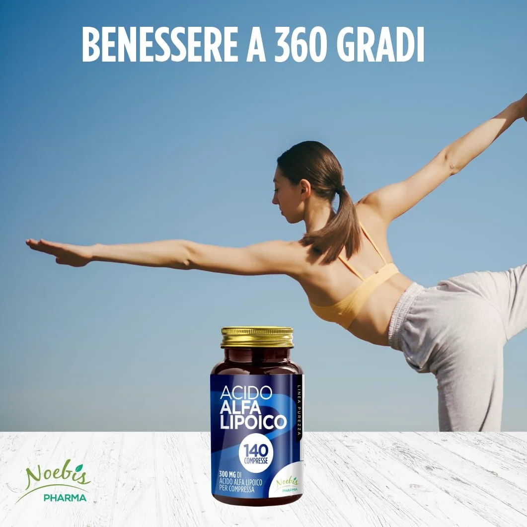 Acido Alfa Lipoico Noebis Pharma 300 mg 140 Compresse Supporto Antiossidante Metabolismo Energetico