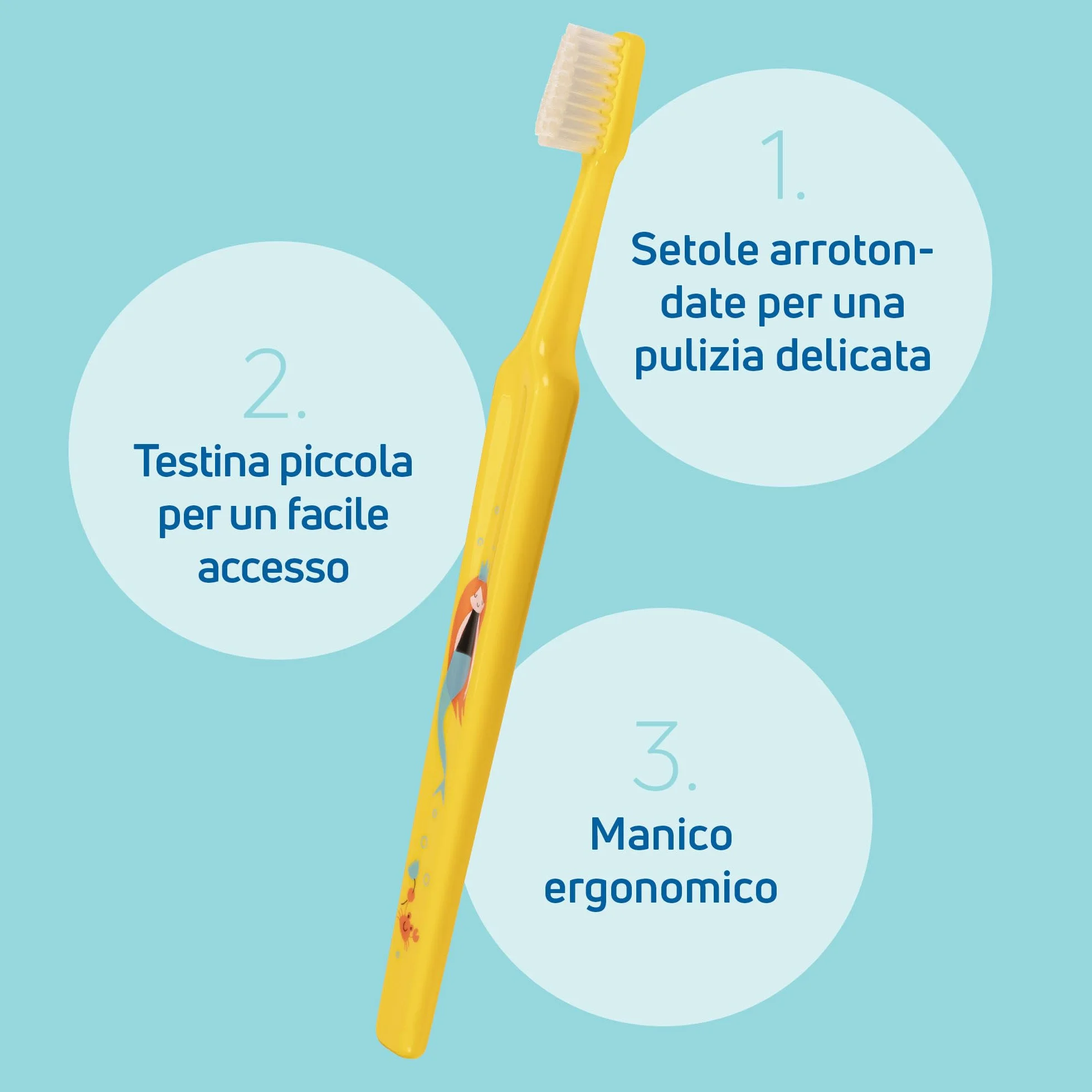 Spazzolino TePe Kids, Extra Soft, Confezione mista, 4pz, spazzolino per bambini, spazzolino con setole extra soft per rimozione delicata ed efficace della placca