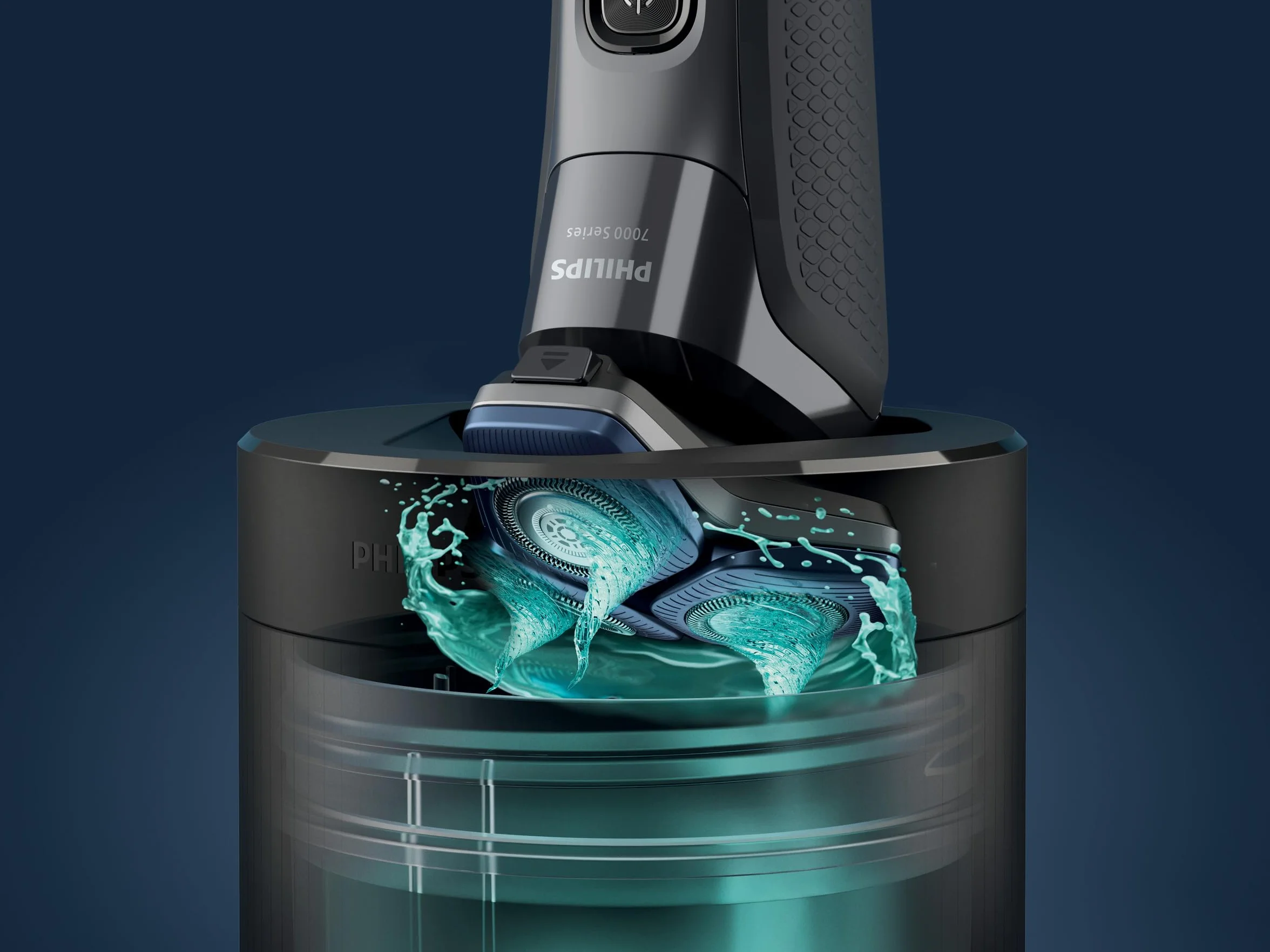 Philips Quick Clean Pod - Cartuccia di pulizia Philips per rasoi elettrici da uomo serie 5000, 7000, 8000 e 9000, detergente per rasoi elettrici da uomo (modello QCP10/01)