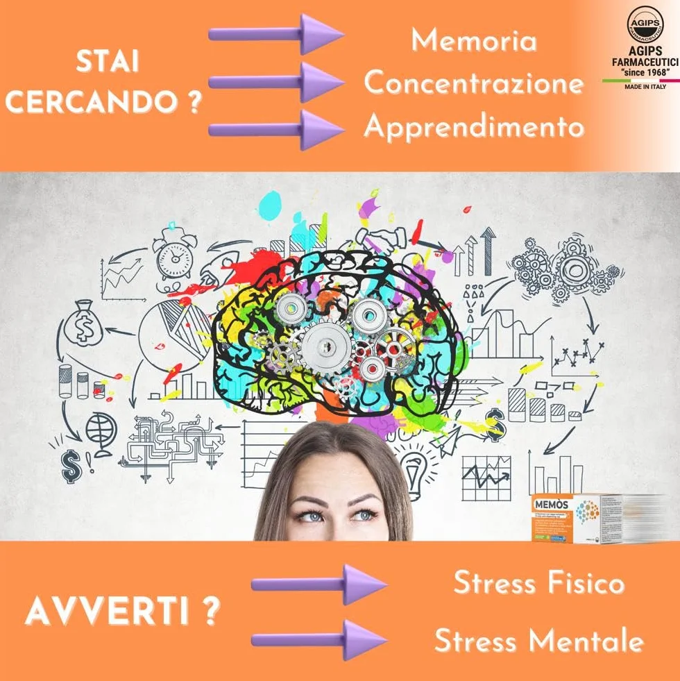 Agips Memos Integratore Memoria Concentrazione Stanchezza Mentale Ginko Biloba Vitamina B 10 Flaconi