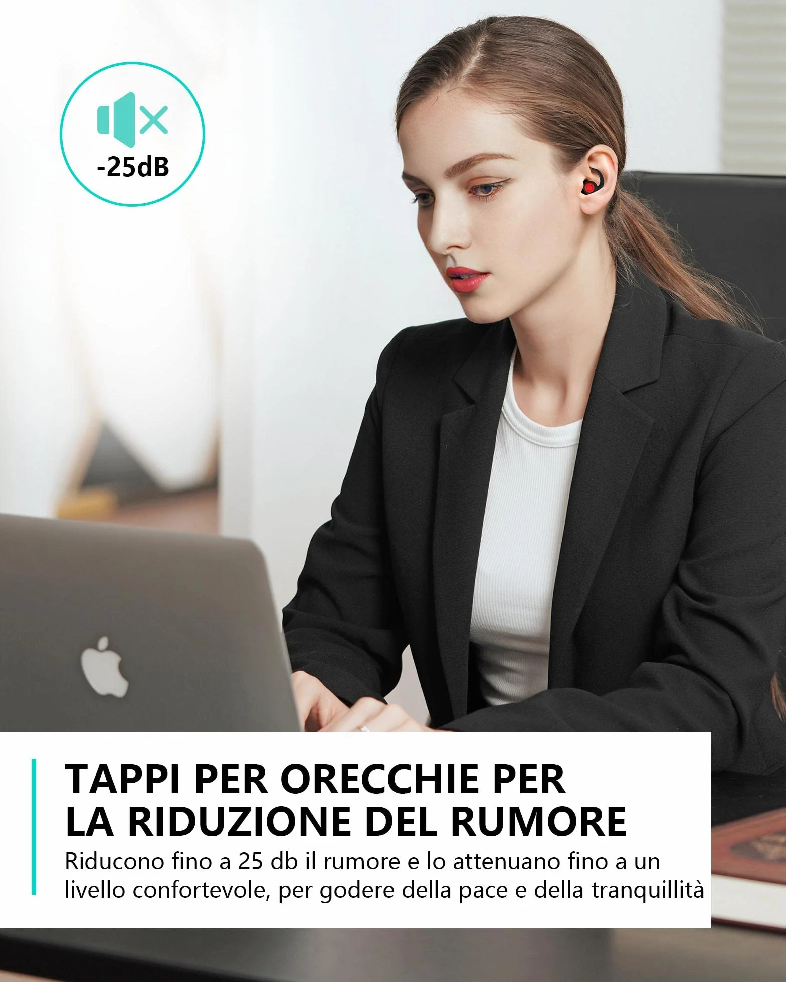 SUPCEAT Silicone Tappi Orecchie per Dormire, 2 Paia Tappi per le Orecchie Antirumore Lavabili Riutilizzabili per Sonno Leggero Riduci i rumori, per Lavoro, Feste, Studio, Discoteca, Concerti