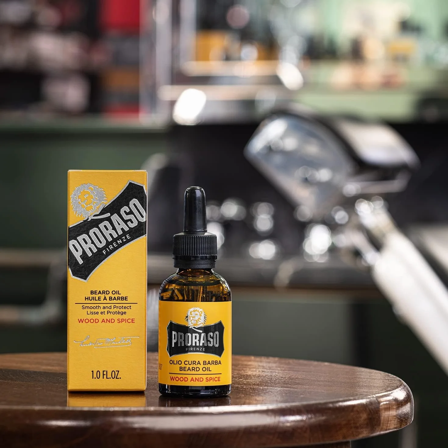 Proraso Olio Cura Barba Wood and Spice 30ml Olio da barba uomo ammorbidente nutriente Made in Italy