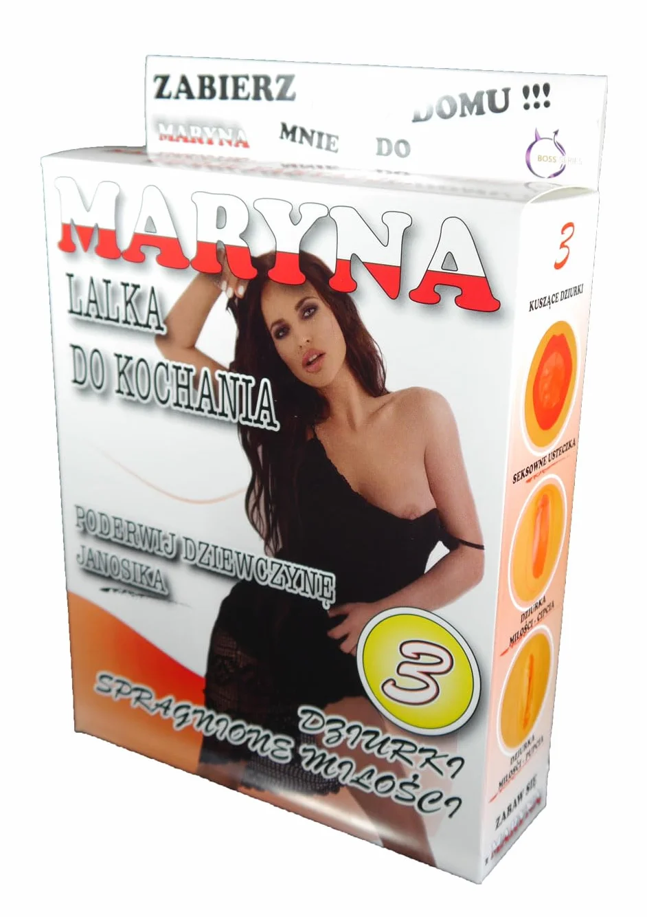 MARYNA LOVE DOLL BAMBOLA SESSUALE GONFIABILE BIANCA MORA POLACCA GRANDEZZA REALE 3 FORI