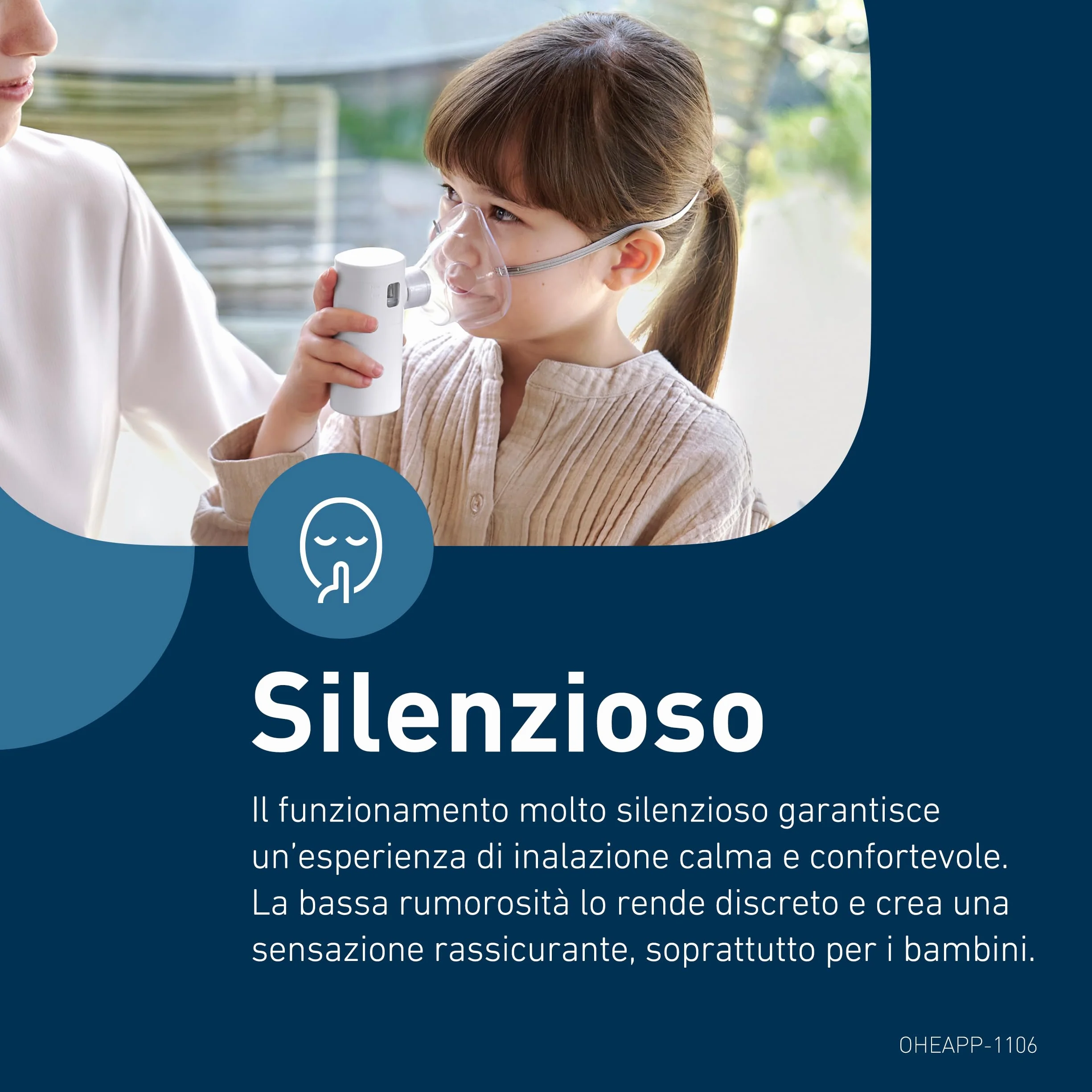OMRON MicroAir Move Aerosol Mesh Portatile Silenzioso Macchina Aerosol Adulti Bambini Ricaricabile USB-C Design Compatto