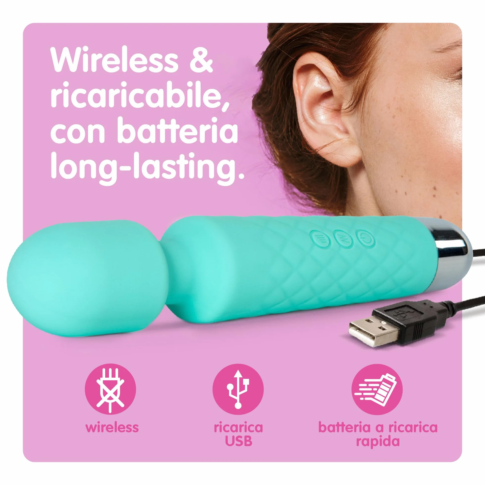 Vibratore Sessuale per Donna - Massaggiante Personale Con 8 Velocità e 20 Modalità - Stimolatore Punto G - Dildo vibrante, Vibratorepunto squirt, Giocattoli Sessuali - Oliver James (Verde)
