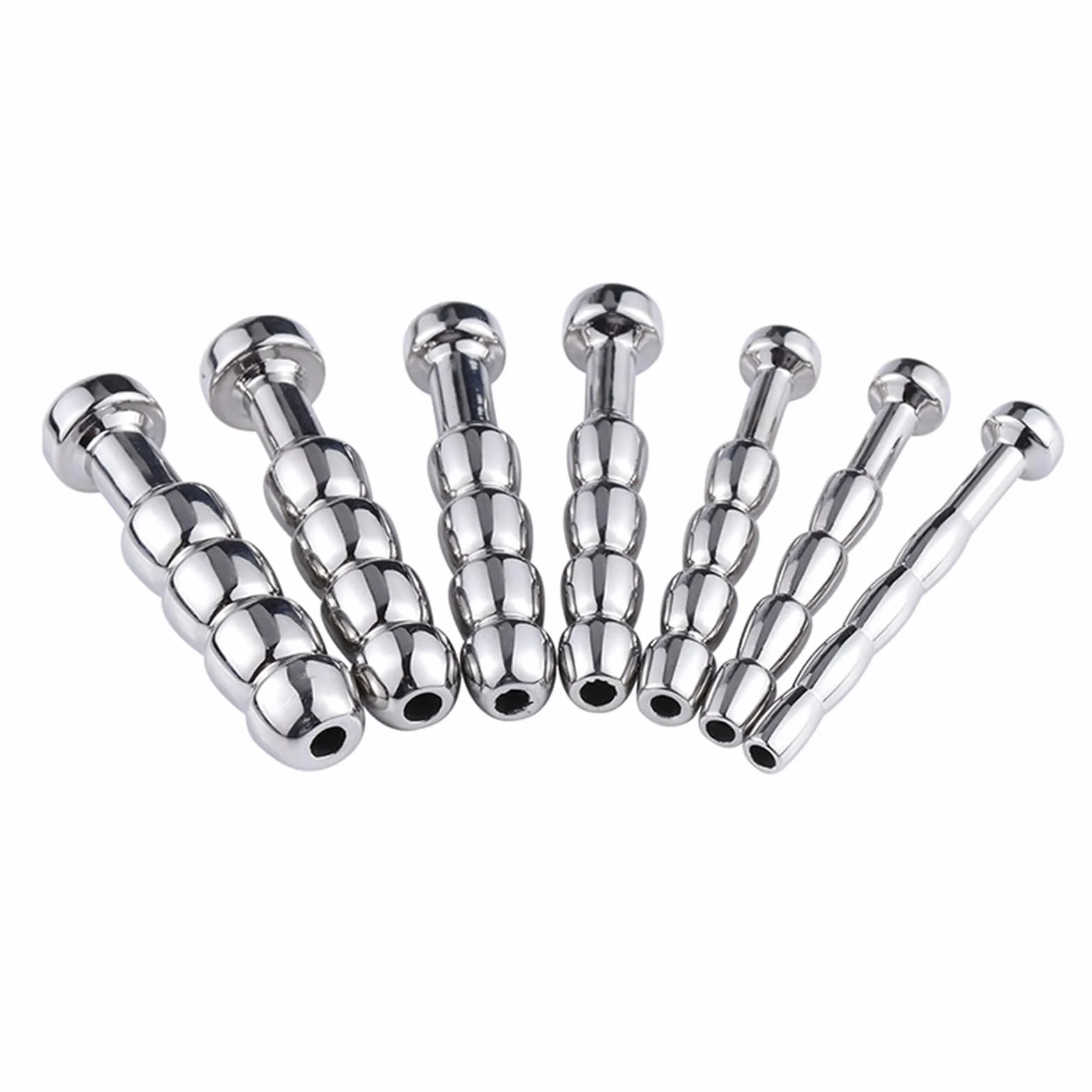 Barre per dilatazione a forma di occhio di cavallo, in acciaio inox, varie misure, F04 (set da 7)