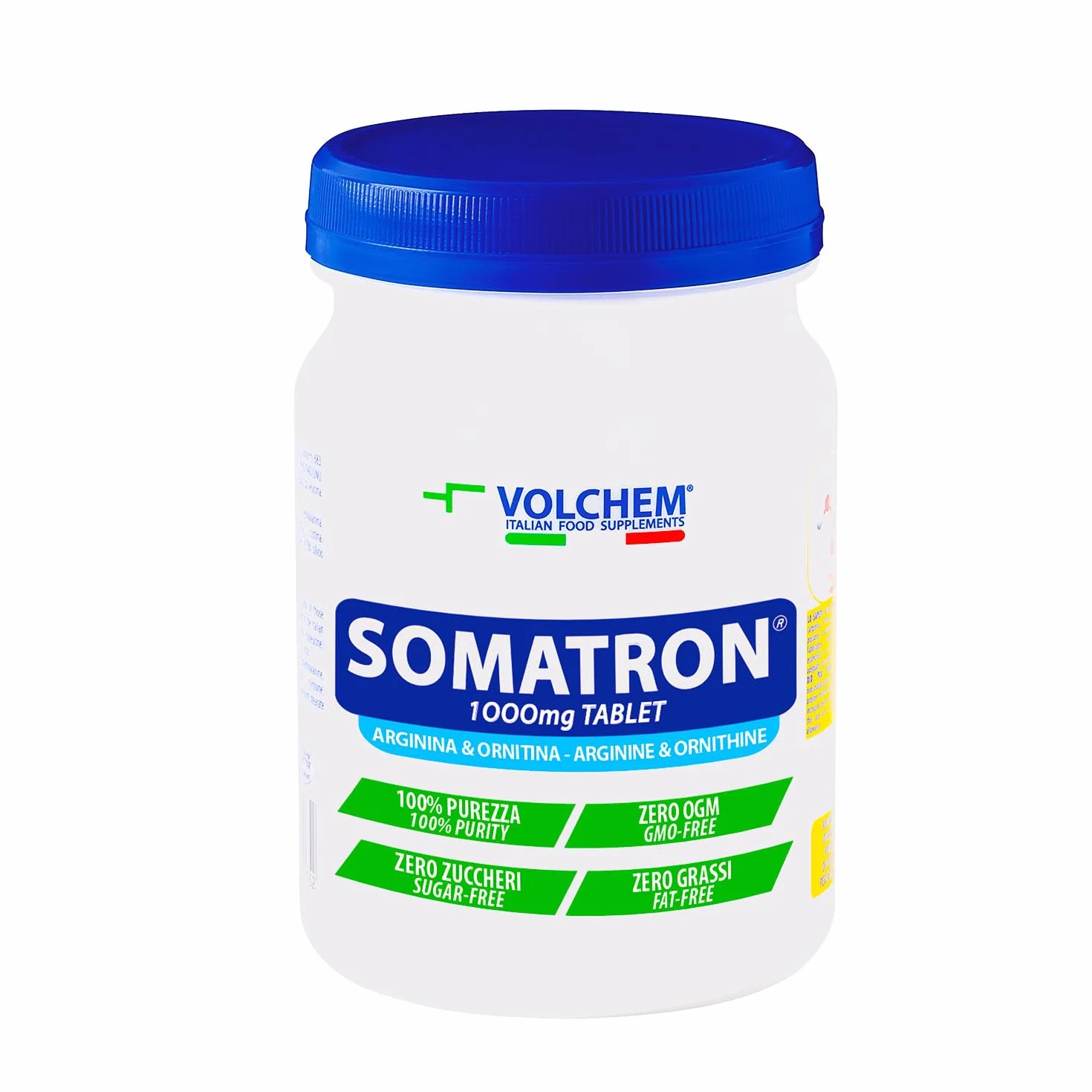 Volchem Somatron Tablet 300 Compresse 420 g Integratore Alimentare L-Arginina L-Ornitina