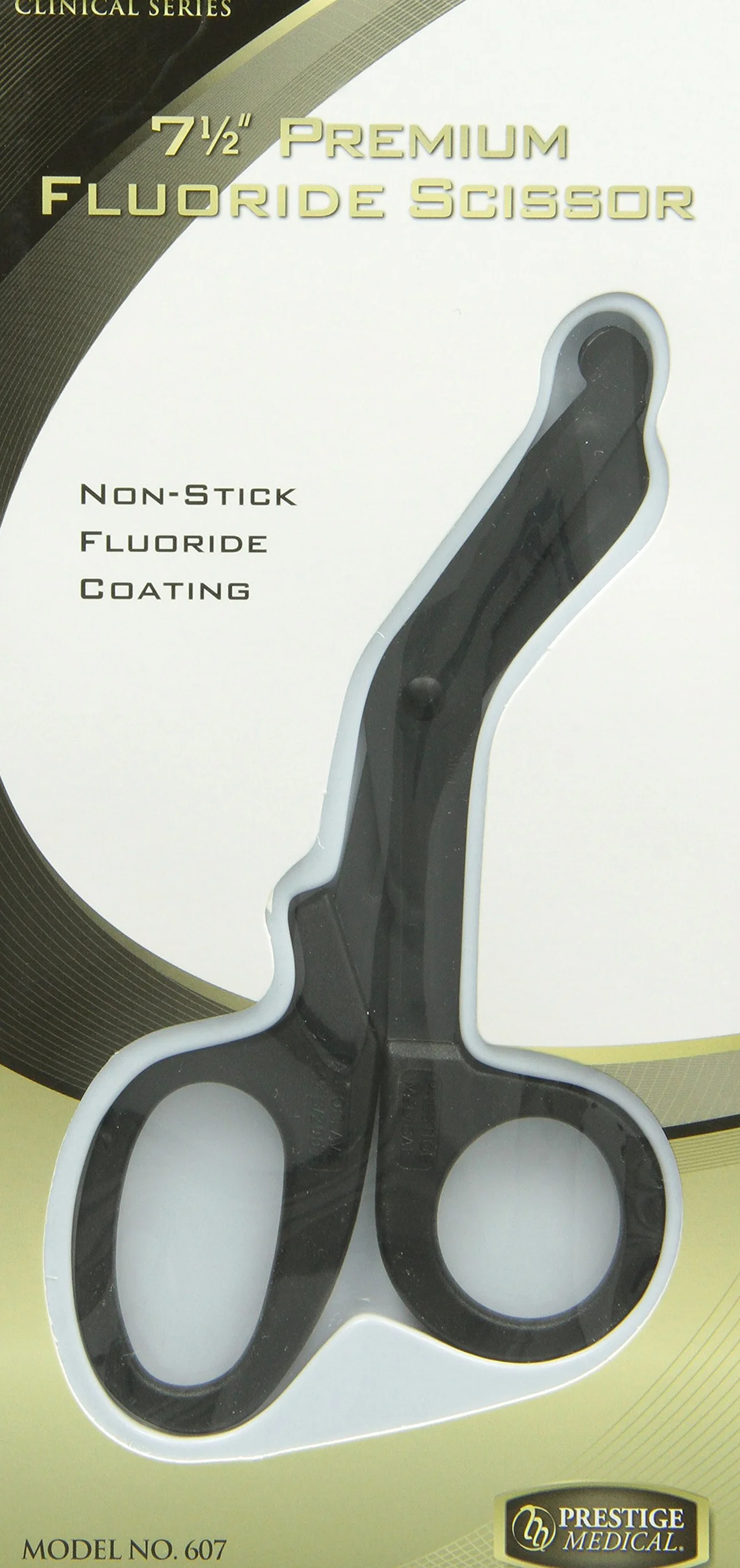 NCD Medical/Prestige Medical 607-Blk Premium Fluoruro Forbice, 7 1/2 Pollici, Nero