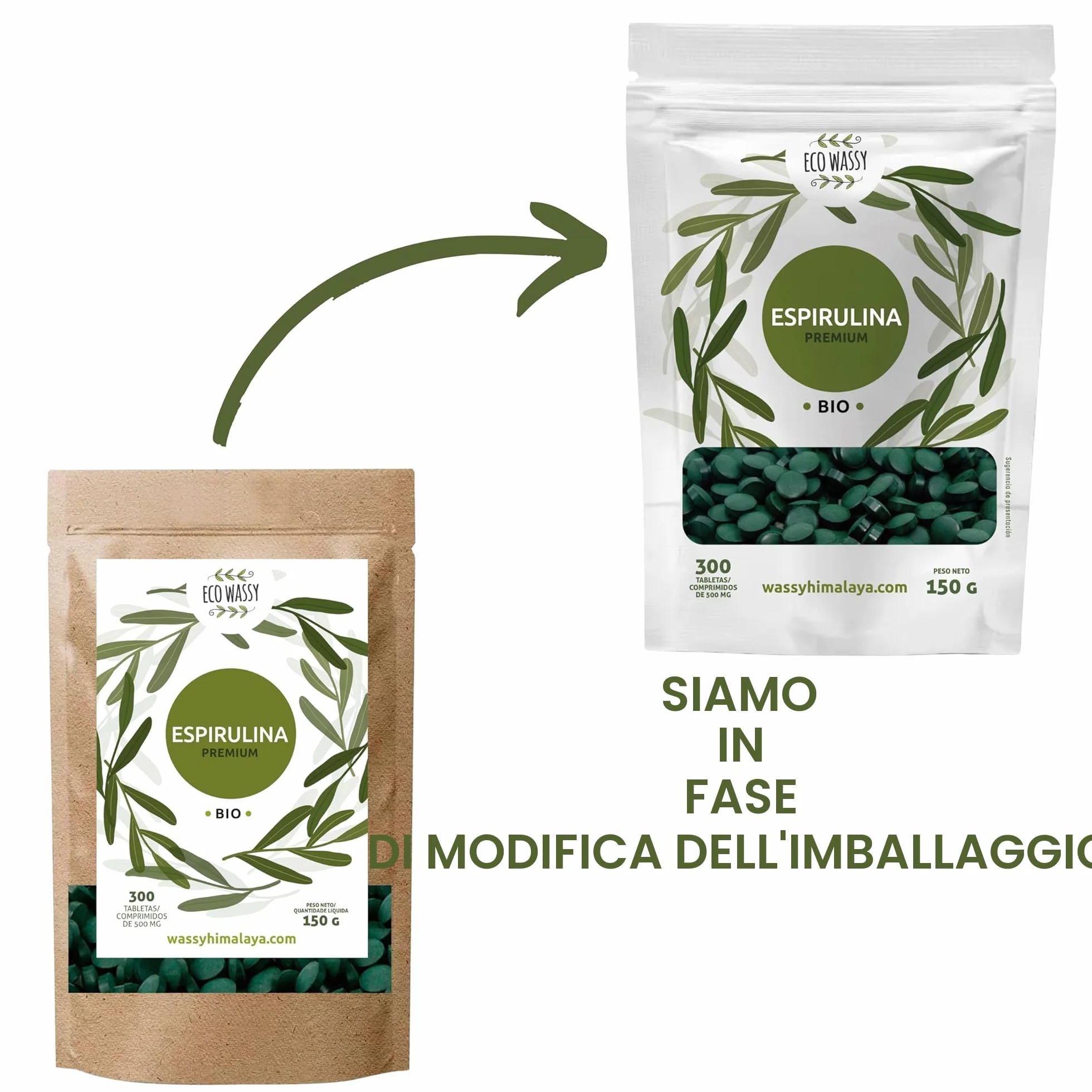 Spirulina Organica 300 Compresse 3000 mg Antiossidante Naturale Senza Additivi Detox Vegano Super Alimento