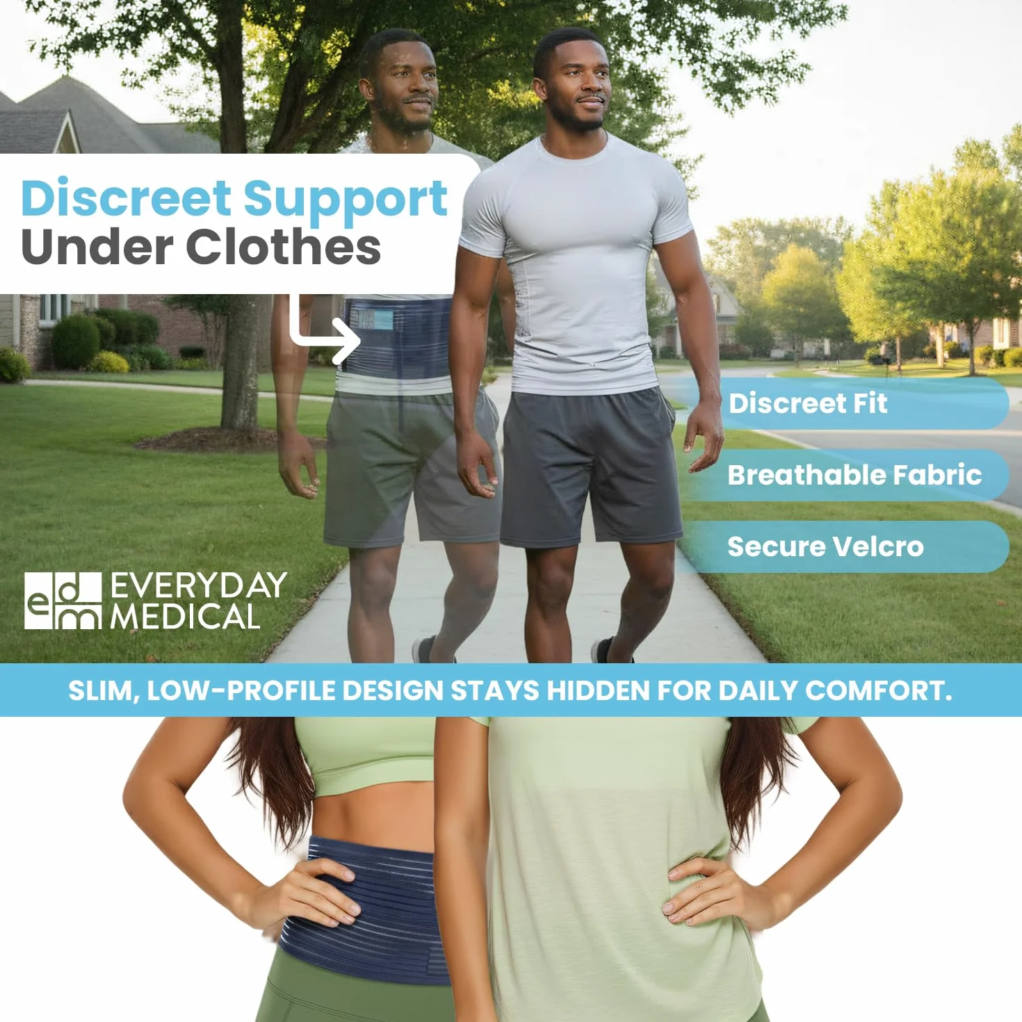 Everyday Medical Cintura Ernia Ombelicale Ernia Addominale per Ombelico Supporto I Ernia Dell'ombelico per Donne e Uomini I Cinto per Ernia Aiuta ad Alleviare il Dolore I Umbilical Hernia Belt