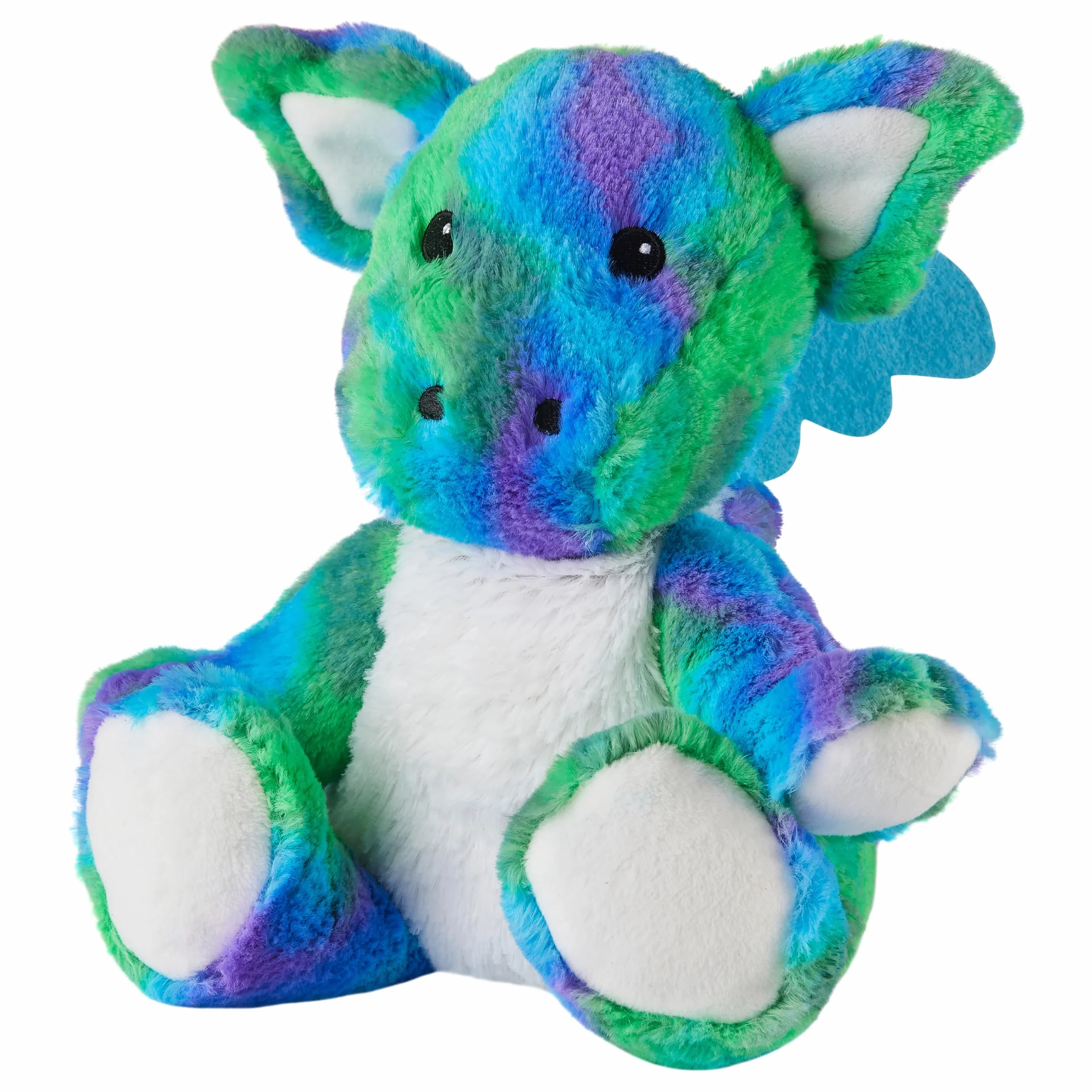 Warmies Peluche Arcobaleno Drago Pesato Utilizzabile nel Microonde con Profumo di Lavanda Francese, Borsa di Grano Caldo o Freddo per un Fresco Rilassamento e un Caldo Sollievo