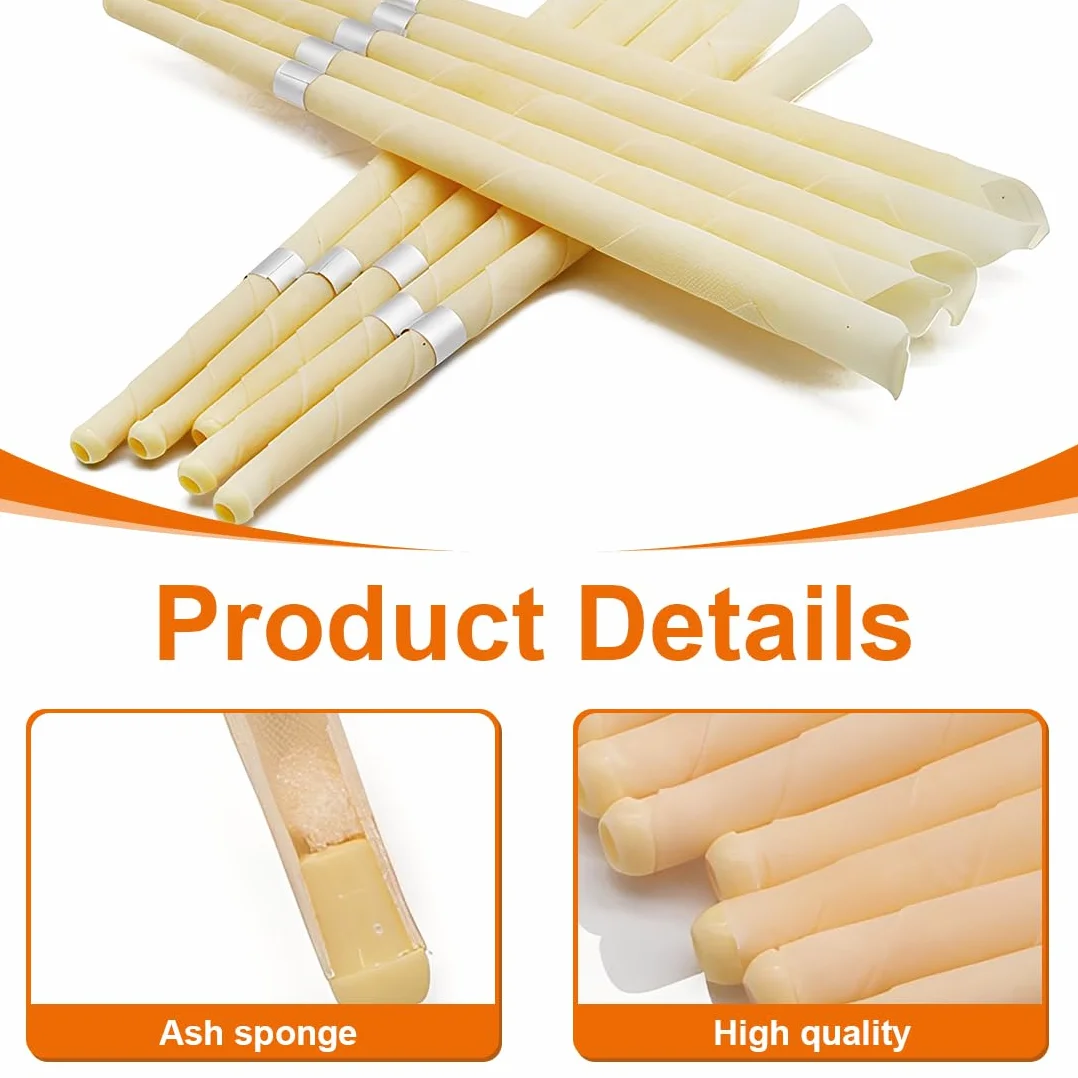 XPEX 1 Pezzo Candele per Orecchie Set,Coni Orecchie Cerume, Naturali Candele Dell'orecchio,Per la Pulizia Delle Orecchie,Con 5 Dischi Protettivi e 12 Tampone di Cotone
