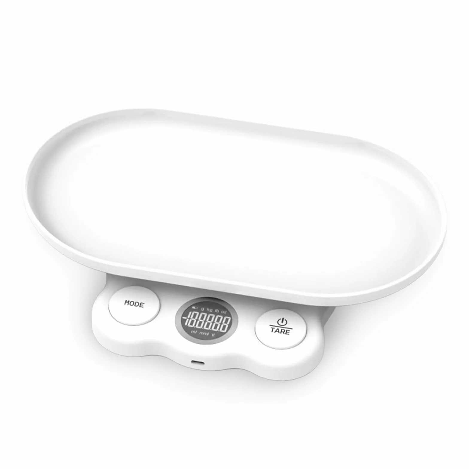 Bilancia digitale per animali domestici 15 kg ±1 gram con display LCD e vassoio rimovibile