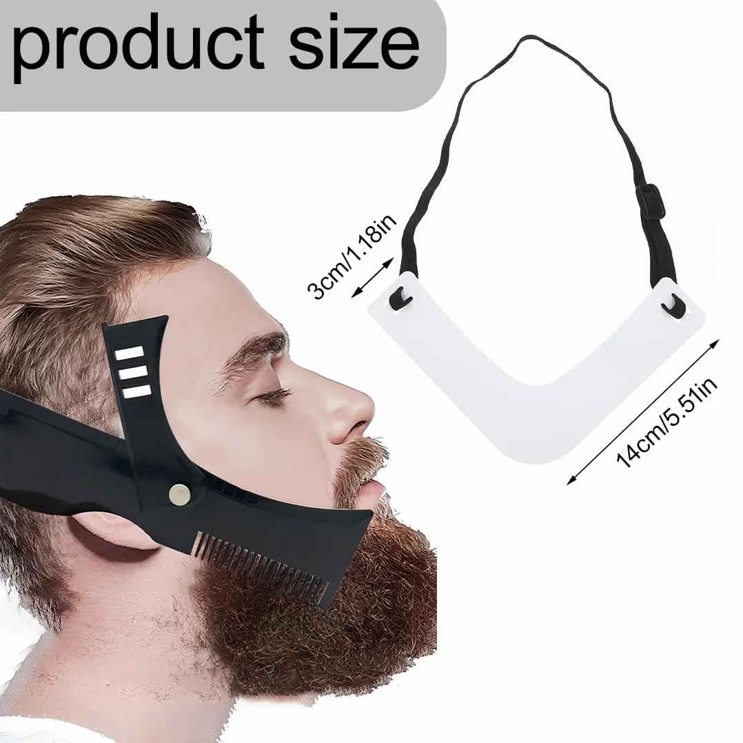 Pettine Stencil Barba 2 Pezzi, Sagome Per Barba Uomo, Styling Tool Rasatura