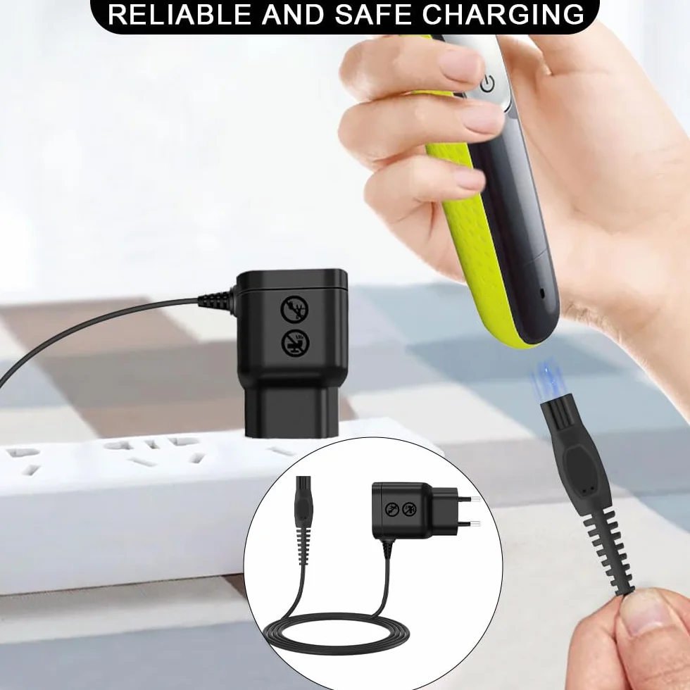 Philips HQ850 Caricabatterie Rasoio QP2530 QP2630 Adattatore Compatibile Norelco Oneblade Cavo Alimentazione 8V 0.8W