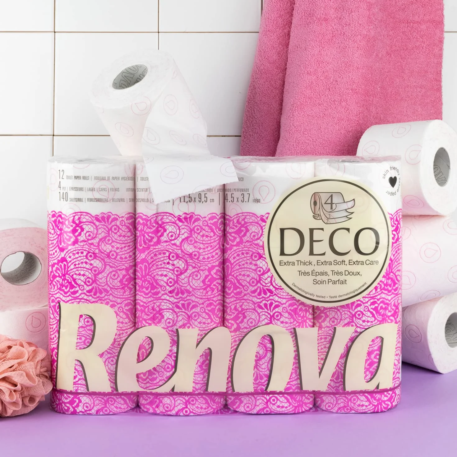 Renova Deco Carta Igienica 12 Rotoli Bianco 16.1 m
