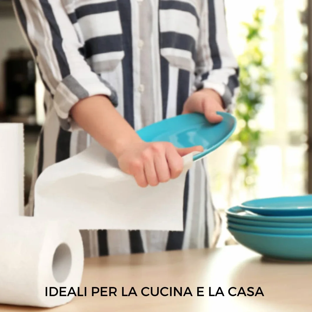 ZPAPER NOVITA' Asciugatutto Pura Cellulosa 2 Veli 6 Rotoli