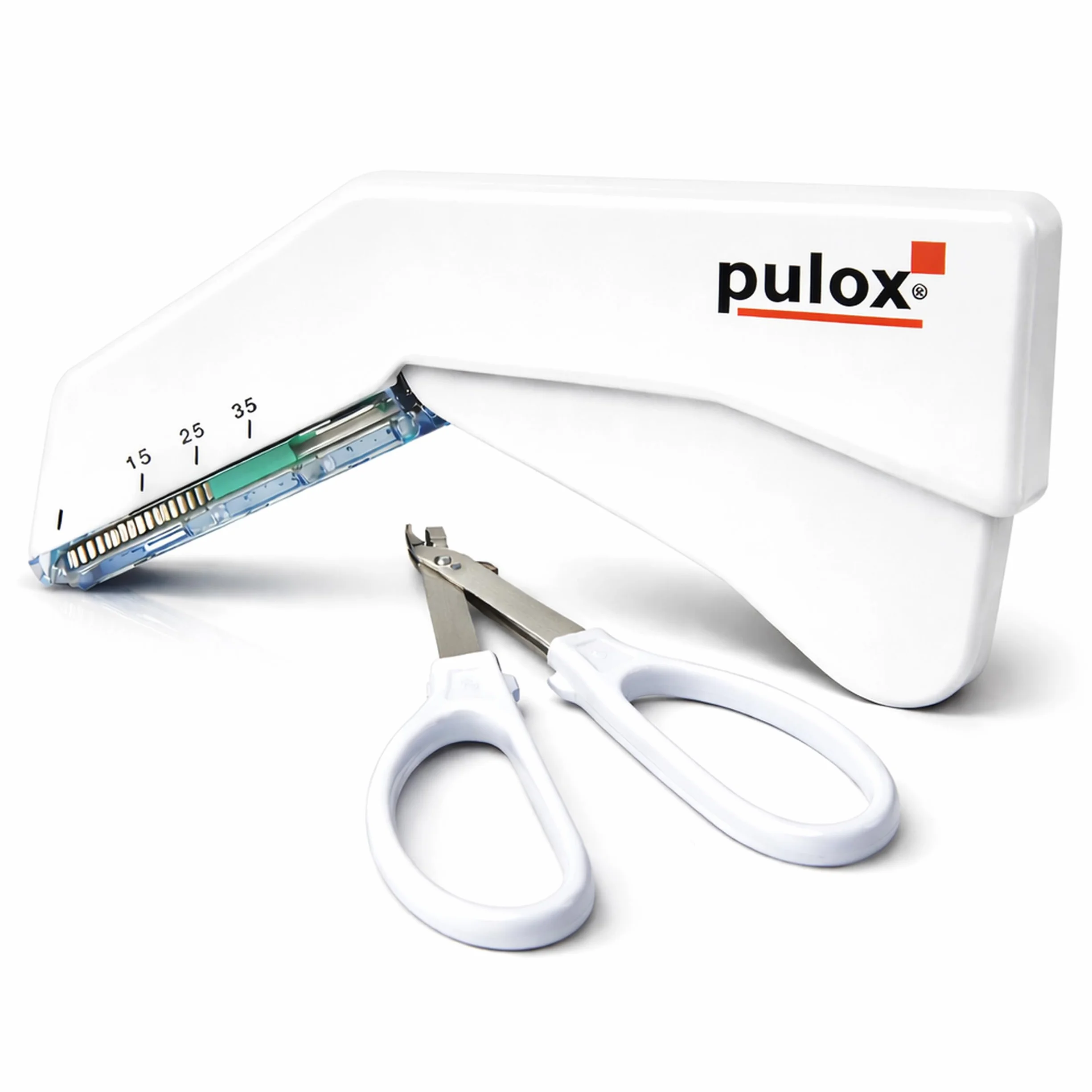 Pulox Cucitrice Cutanea Sterile Monouso con Pinza Rimuovi Punti, 35 Graffette