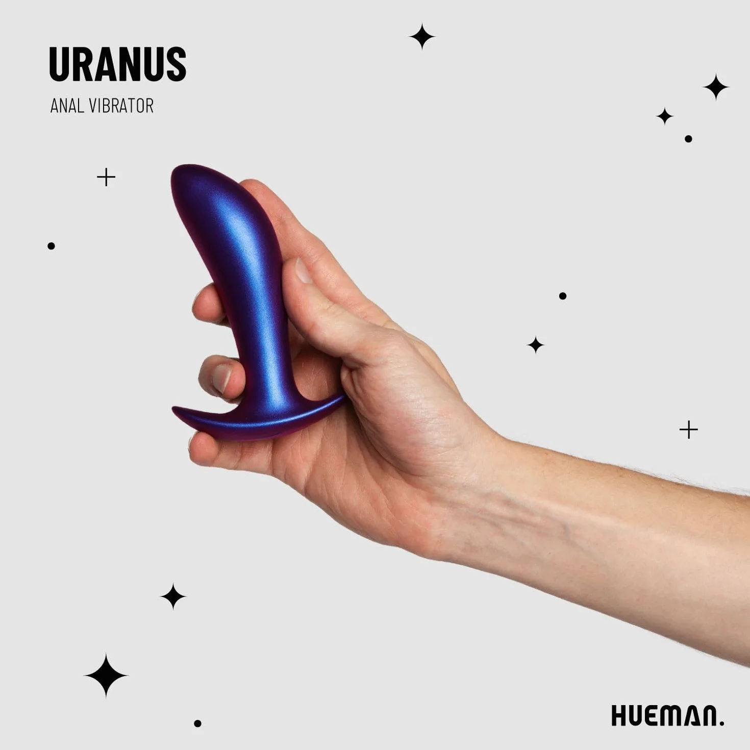 Hueman Uranus Vibratore Anale con Telecomando Wireless, Vibratore Prostatico per Uomini, Stimolazione della Prostata, Giocattolo Anale Vibrante Ricaricabile, Lunghezza inseribile 10.50 cm, Viola