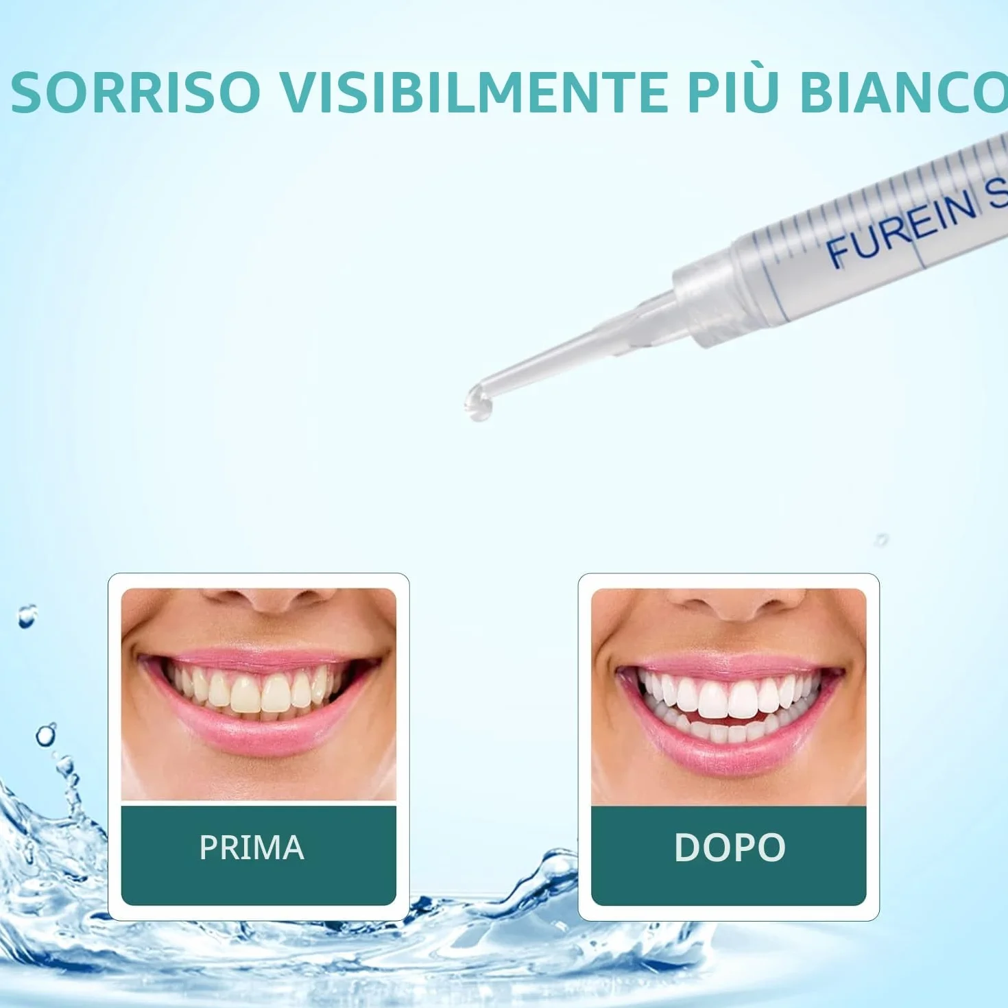 Gel sbiancante denti 3 ml 10 siringhe kit 4-9 tonalità bianche