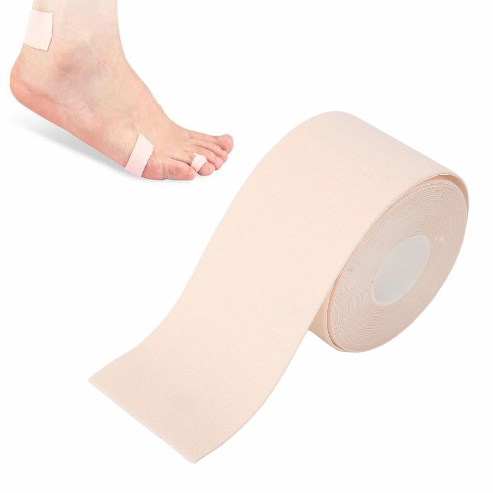 Nastro Adesivo per Piedi in Velluto, Rotolo Adesivo Protettore Tallone Morbido Velluto, Nastro Prevenzione Vesciche Calli Calli, Rotoli Vesciche Piedi, Nastro Vesciche Tallone in