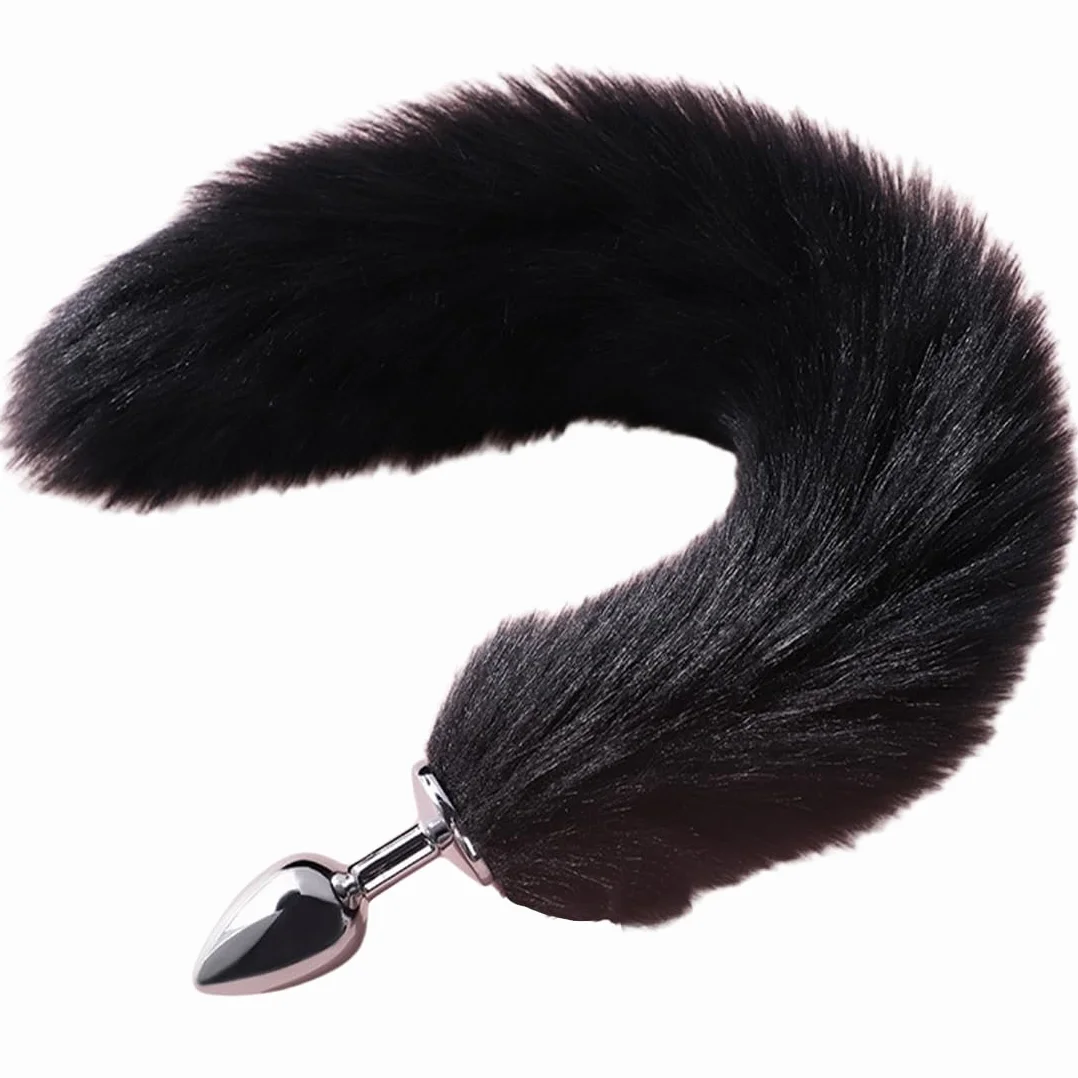 1 Pezzi Anale Metallo, Anal Butt Plug, Set Plug Anale con Cristallo Diamante, Plug Anale Giocattoli del Sesso per Principianti Donne, Coppie, Uomini - Nero