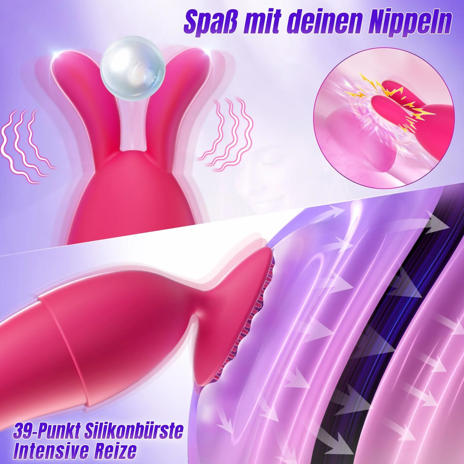 Vibratore Sex Toys Multifunzionale Vibratoreper Donna Professionale, 4-in-1 Set Vibratori con Accessori Intercambiabili, Sexytoysys Donna Coppia Vibratori 20 Modalità Toys Sessuali Clitoride e Punto G