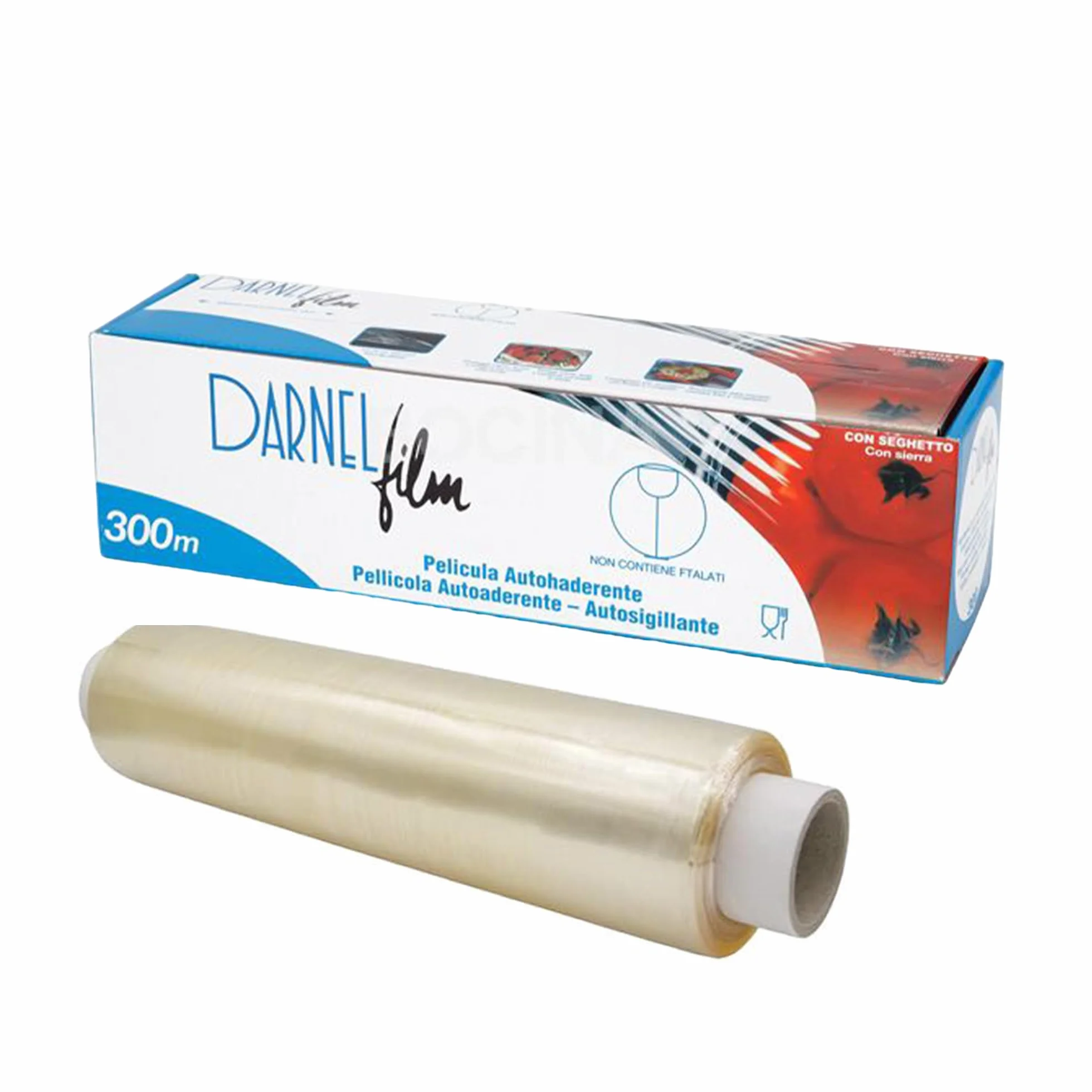 GM 3 ROTOLI Pellicola Trasparente per Alimenti 29,5cm x 300mt con Seghetto. Avvolgi, Cucina e Conserva con Cura gli Alimenti. Pellicola Trasparente di Qualità