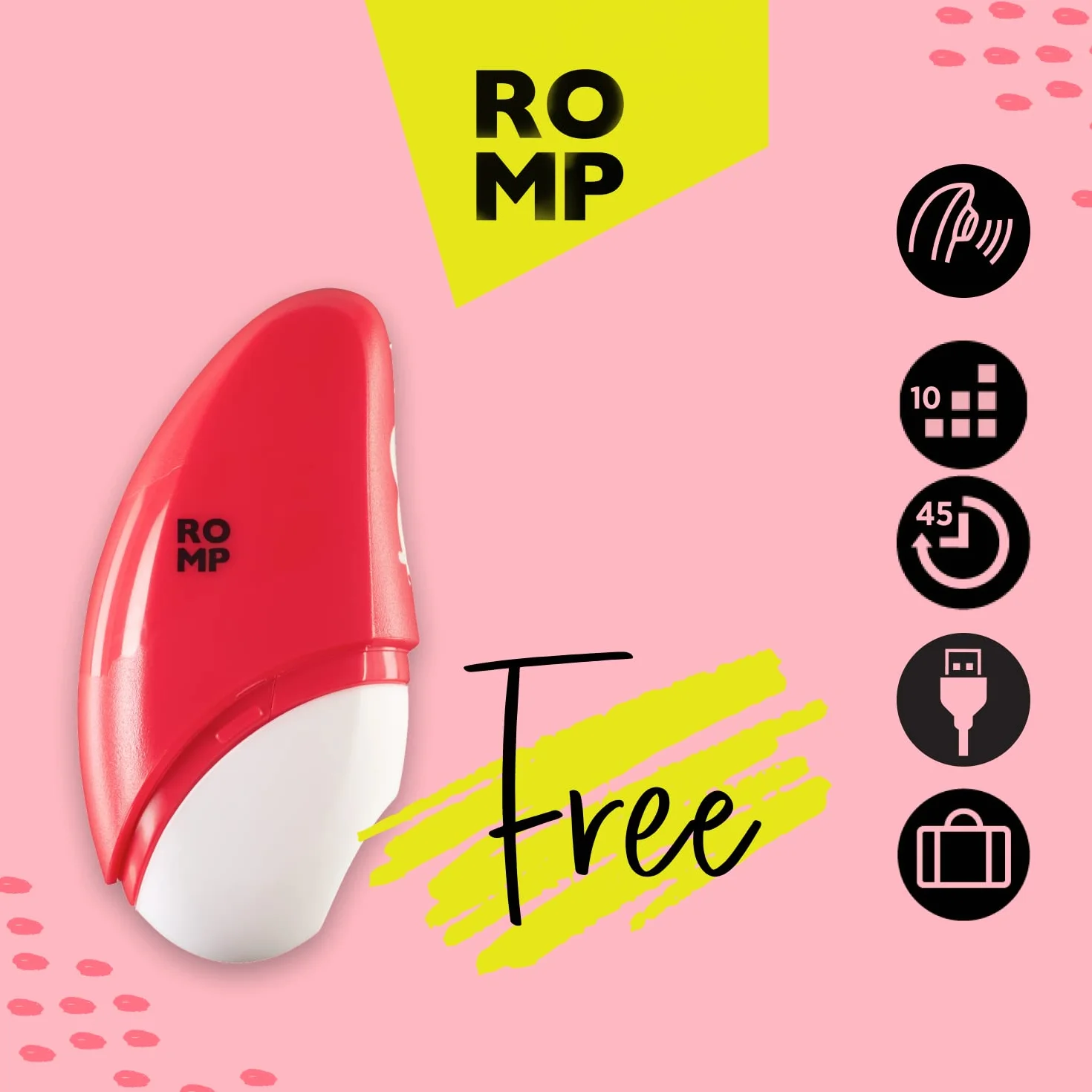 ROMP Pleasure Kit Sex Toys per Coppie Succhia Clitoride Donna Viaggio Massaggiatore 6 Modalità Anello Vibrante Pene Uomo Giochi Sesso Adulti