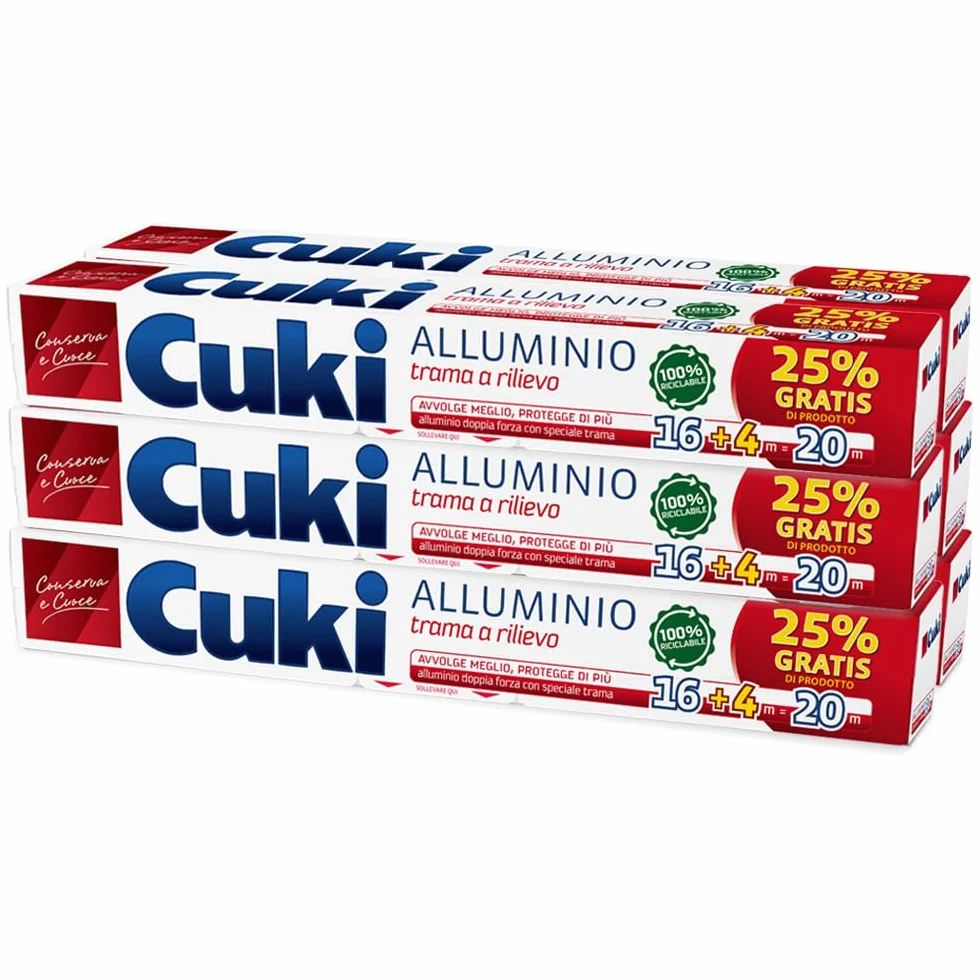 Cuki Alluminio Trama a Rilievo 16+4m 6 confezioni