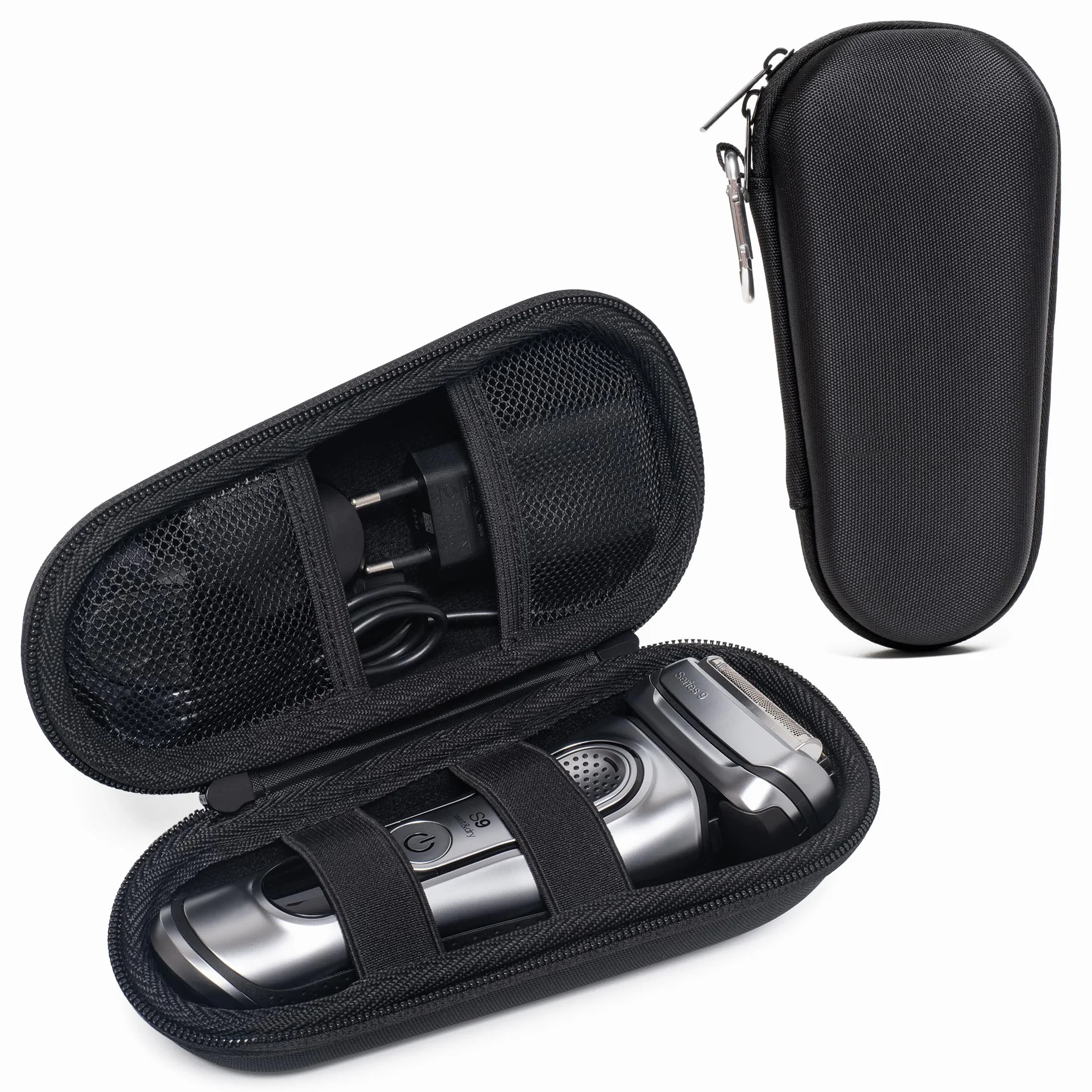 Custodia da Viaggio per Rasoio Elettrico Braun Serie 3, Serie 5, Serie 6, Serie 7, Serie 8, Serie 9, Nero