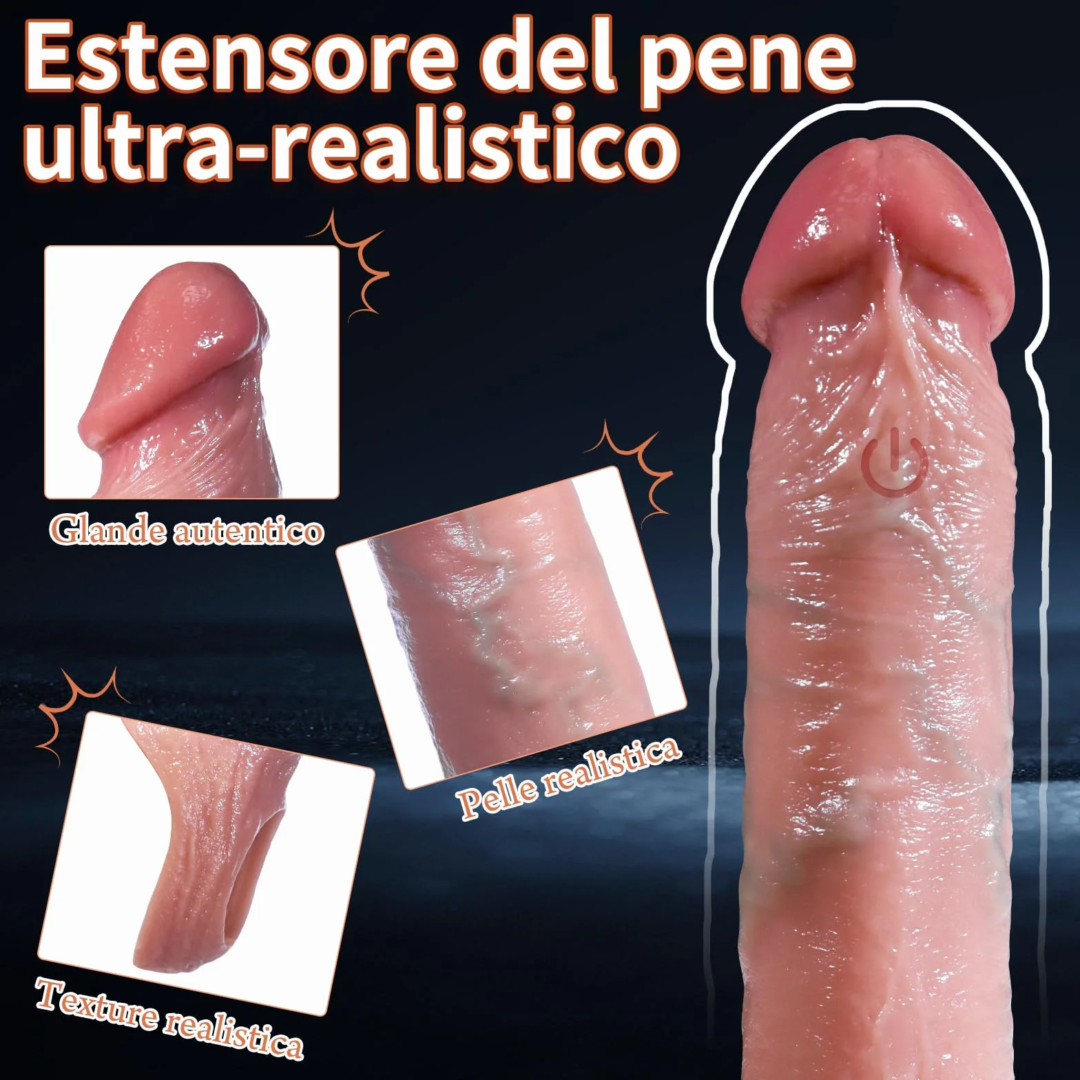 Sex Toys Coppie Guaina Pene Vibratore-2,6''Masturbtore per Uomini Prolunghe per il Pene Ritardare L'eiaculazione Precoce e Aumenta la Potenza per L'erezione,Sex toy con Anello Vibrante per il Pene