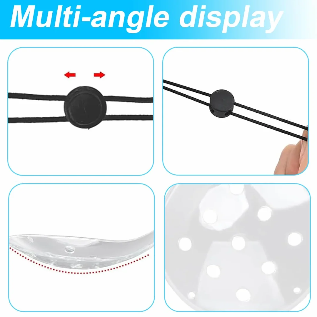 Maschera per occhi traspirante in plastica trasparente 4 Pezzi