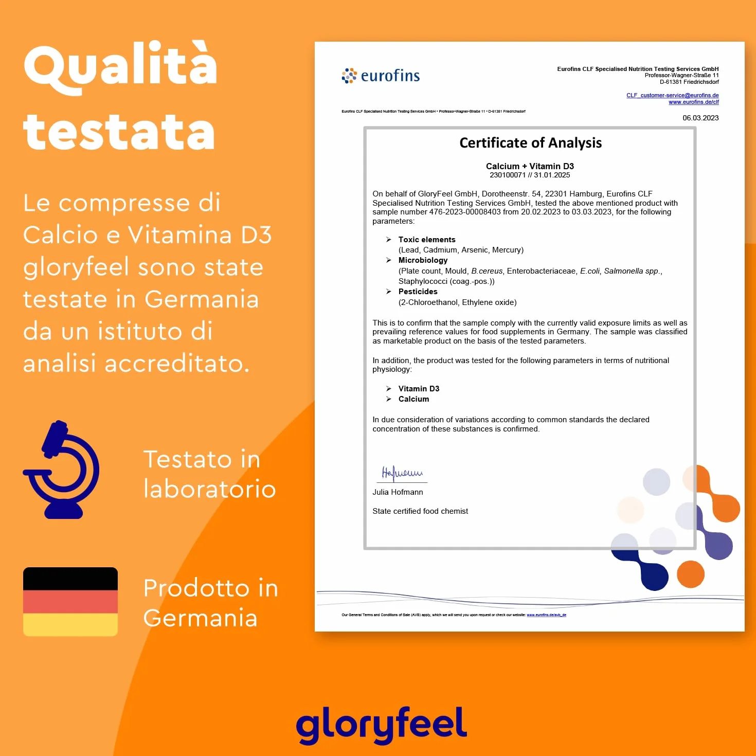 Integratore Calcio e Vitamina D3, 180 Compresse, Eletto PRODOTTO DELL'ANNO 2025, (Scorta per 3 Mesi), Calcio 800 mg e Vitamina D3 25µg, Integratore per il Supporto delle Ossa*, Senza OGM