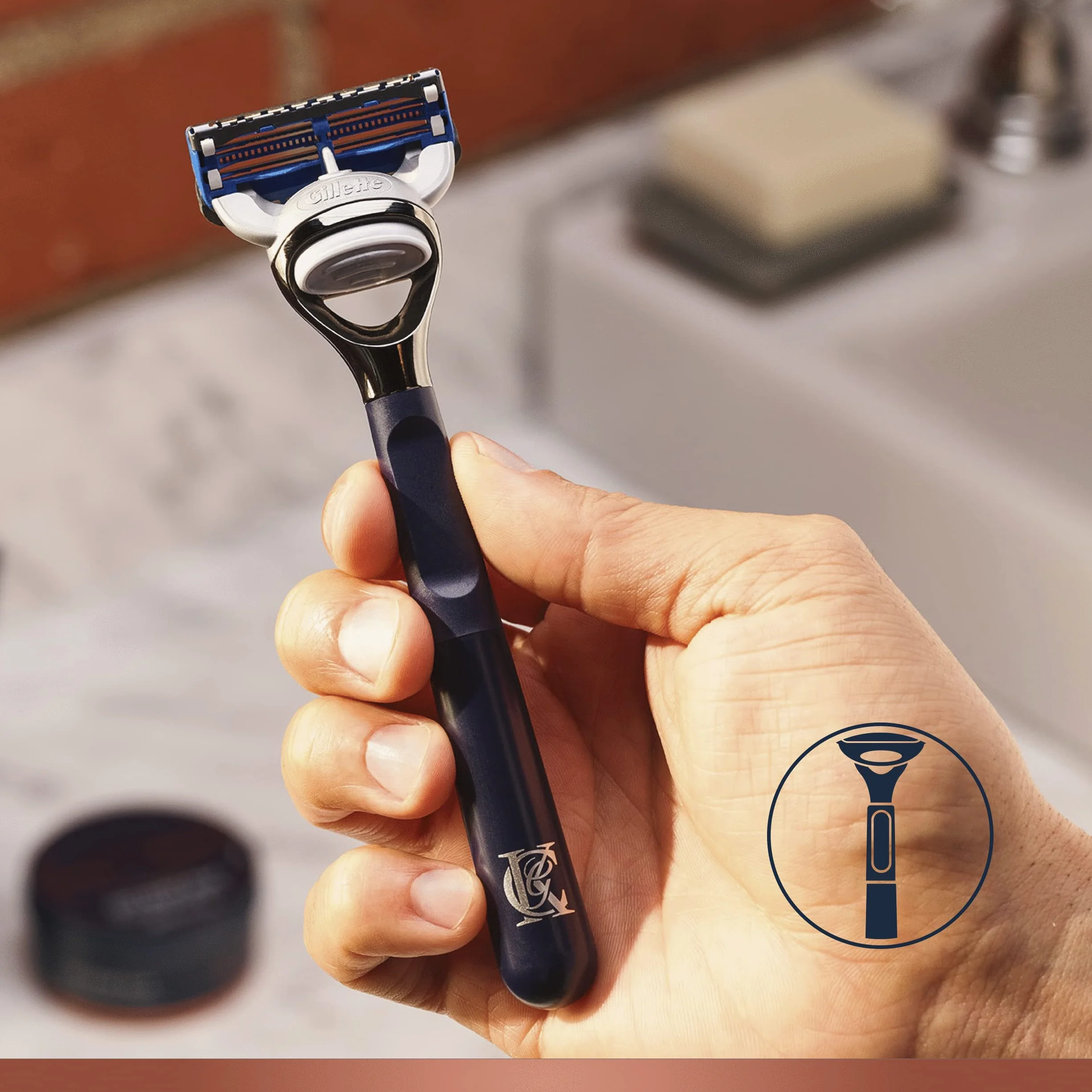 King C. Gillette Lamette per Rasoio di Sicurezza, Confezione da 3 Ricambi, con Rifinitore di Precisione e Struscia Lubrificante