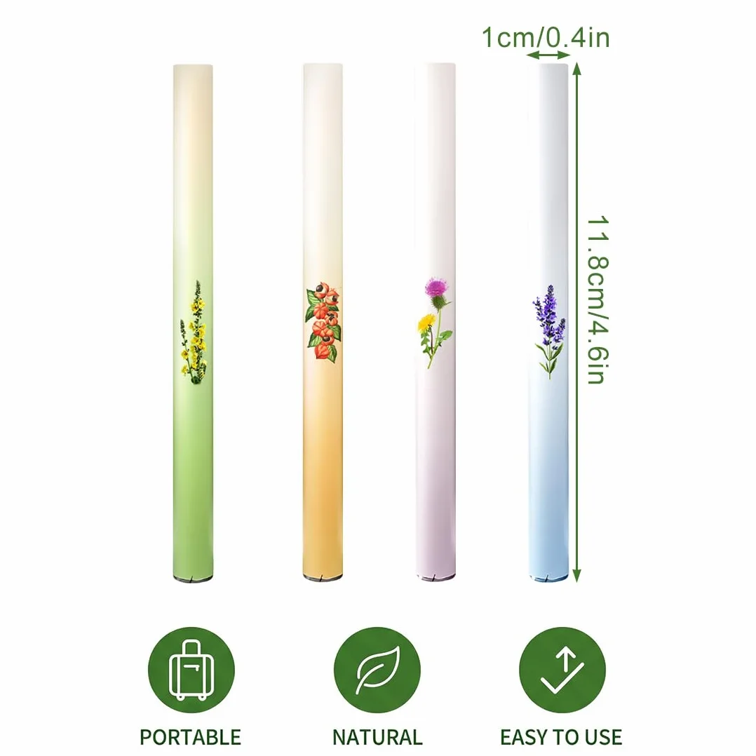 Set Da 4 Pezzi Diffusore Di Erbe, Herbal Diffuser, Herbal Diffuser Smoke, Herbal Diffuser Pen, Con Estratti Di Verbasco, Portatile, Per Il Benessere Respiratorio