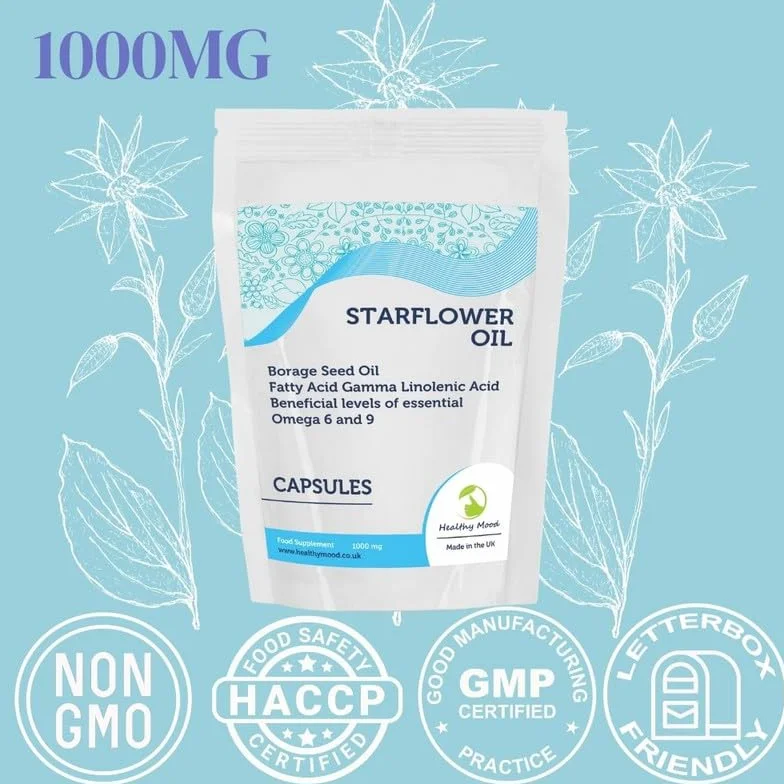 Olio di semi di borragine Starflower 1000 mg GLA 500 capsule