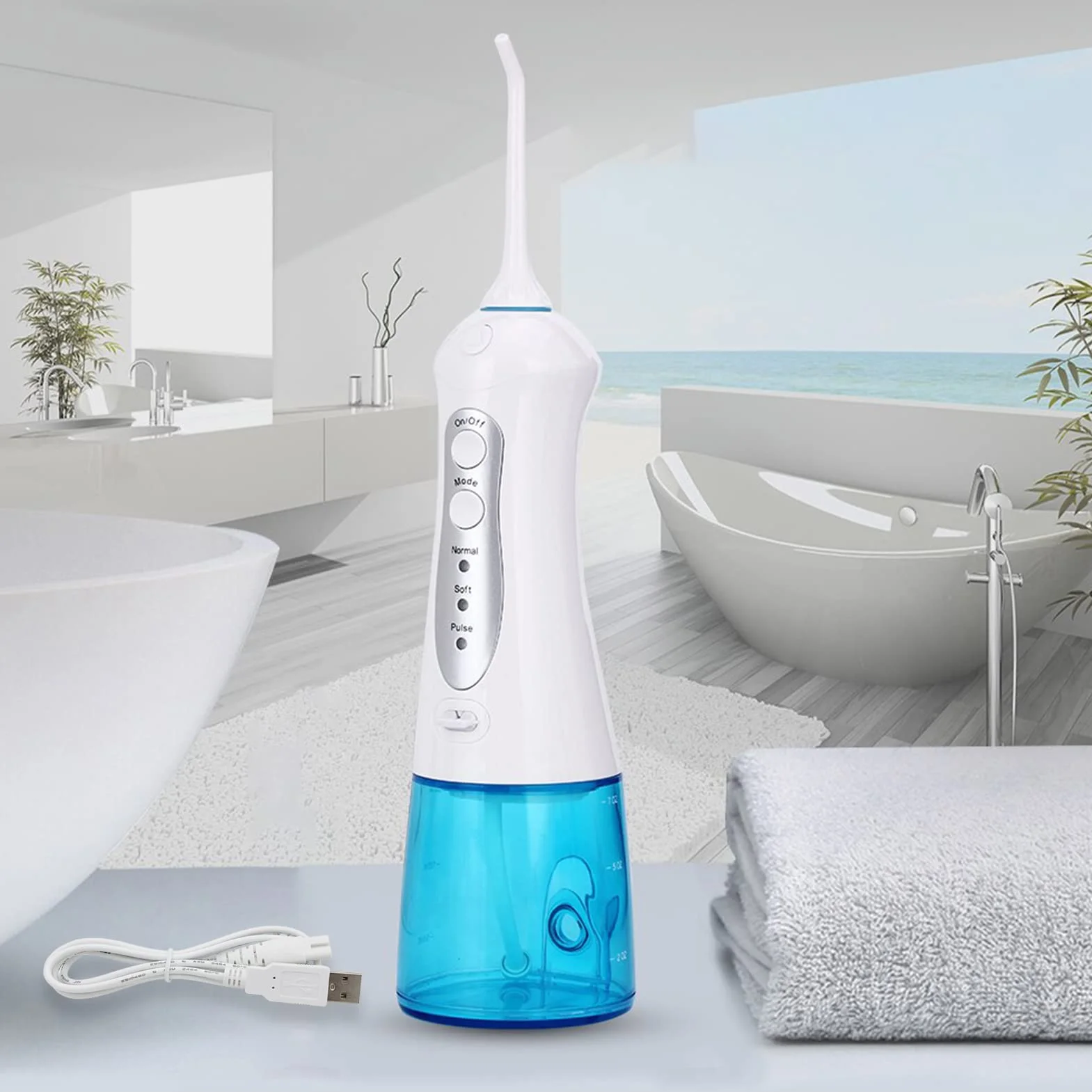 Flosser di ricambio per Hangsun Nicwell Nicefeel USB cavo di ricarica bianco
