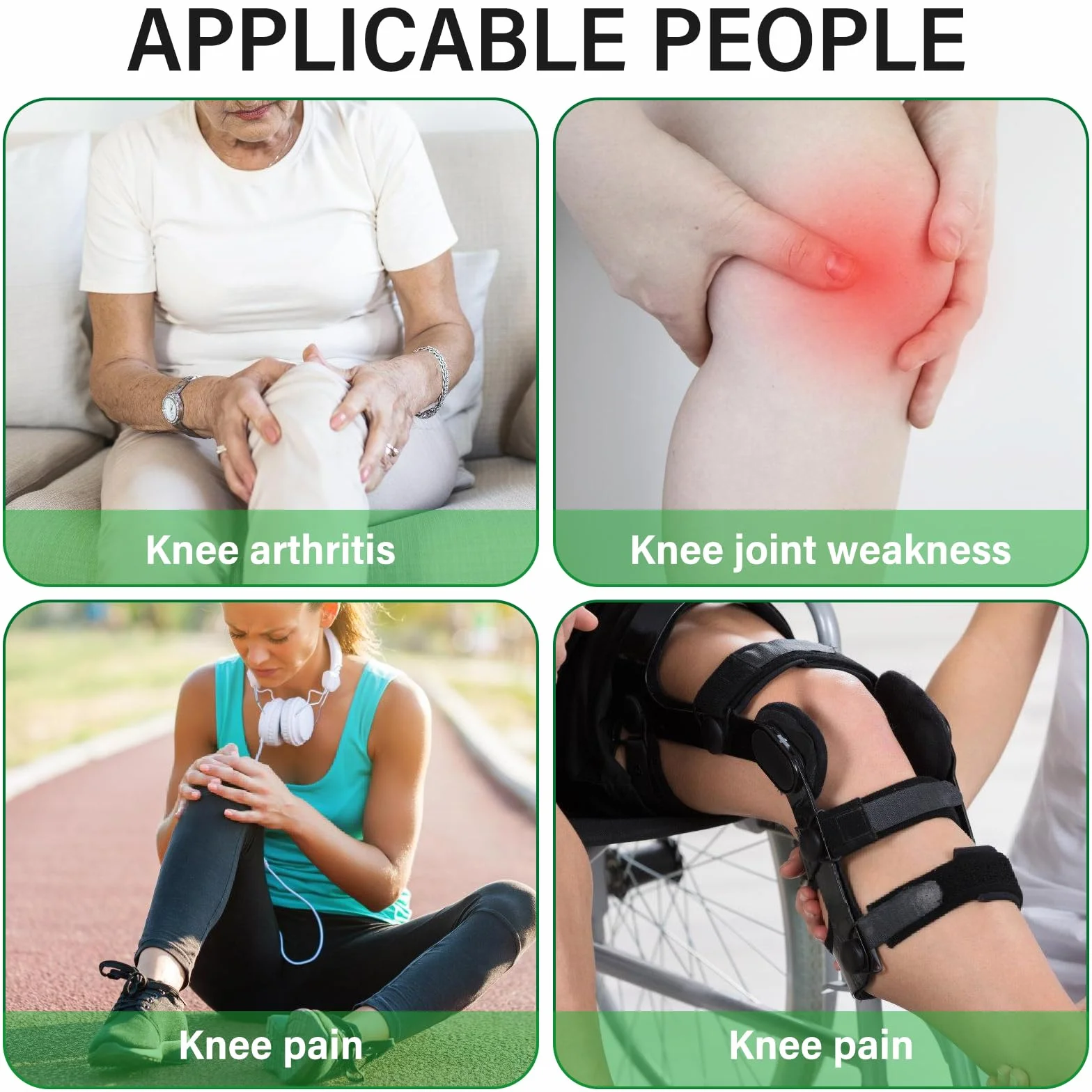 Patch Anti Dolore Ginocchia: 96 Pezzi Patch Riscaldante Posteriore Anti Dolore Assenzio, Knee Pane Rilievo per Ginocchia Schiena Collo Spalla Muscolare Articolazioni