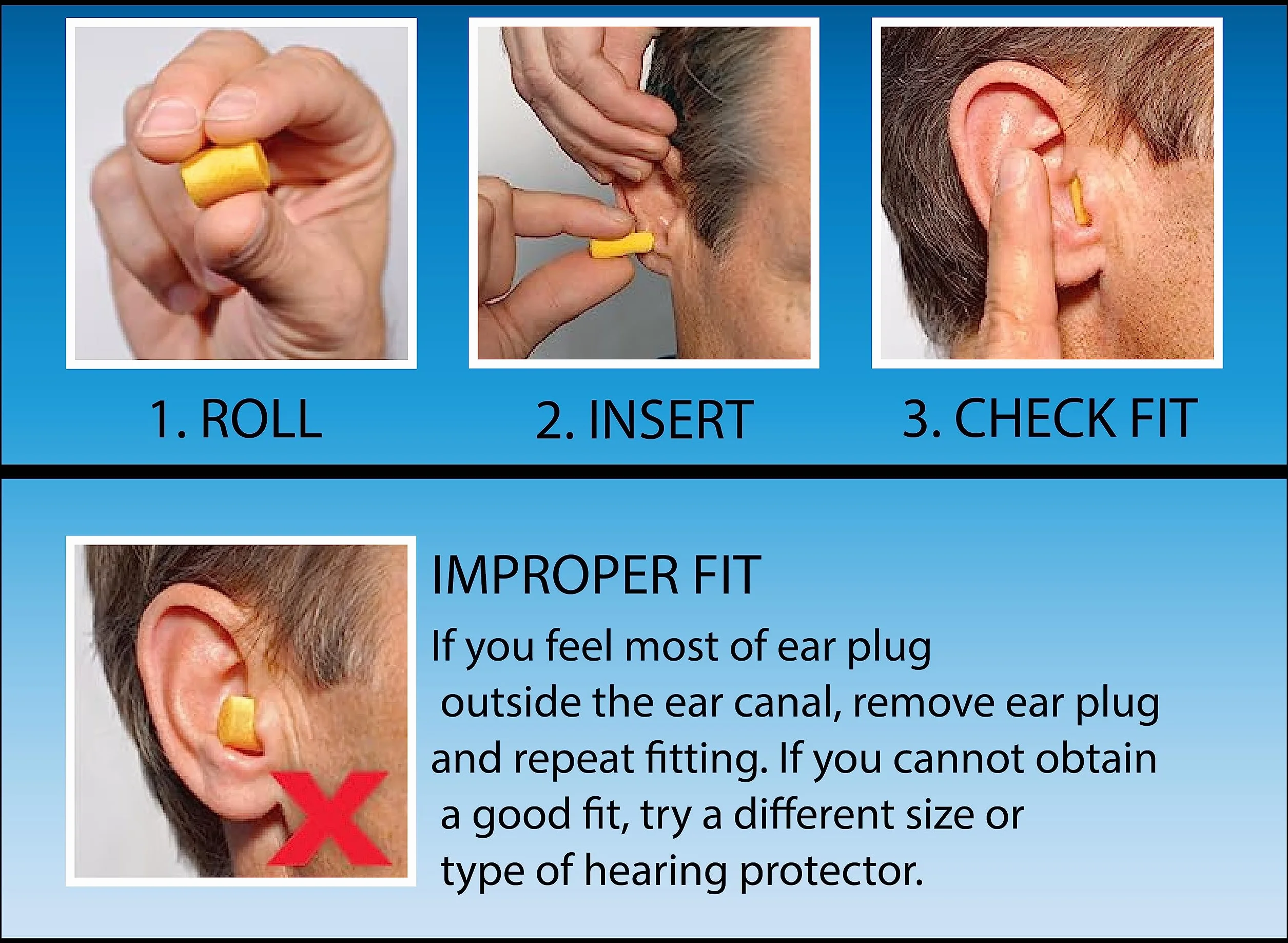 Earplugs in schiuma per dormire e lavorare gialli (20 Paia)