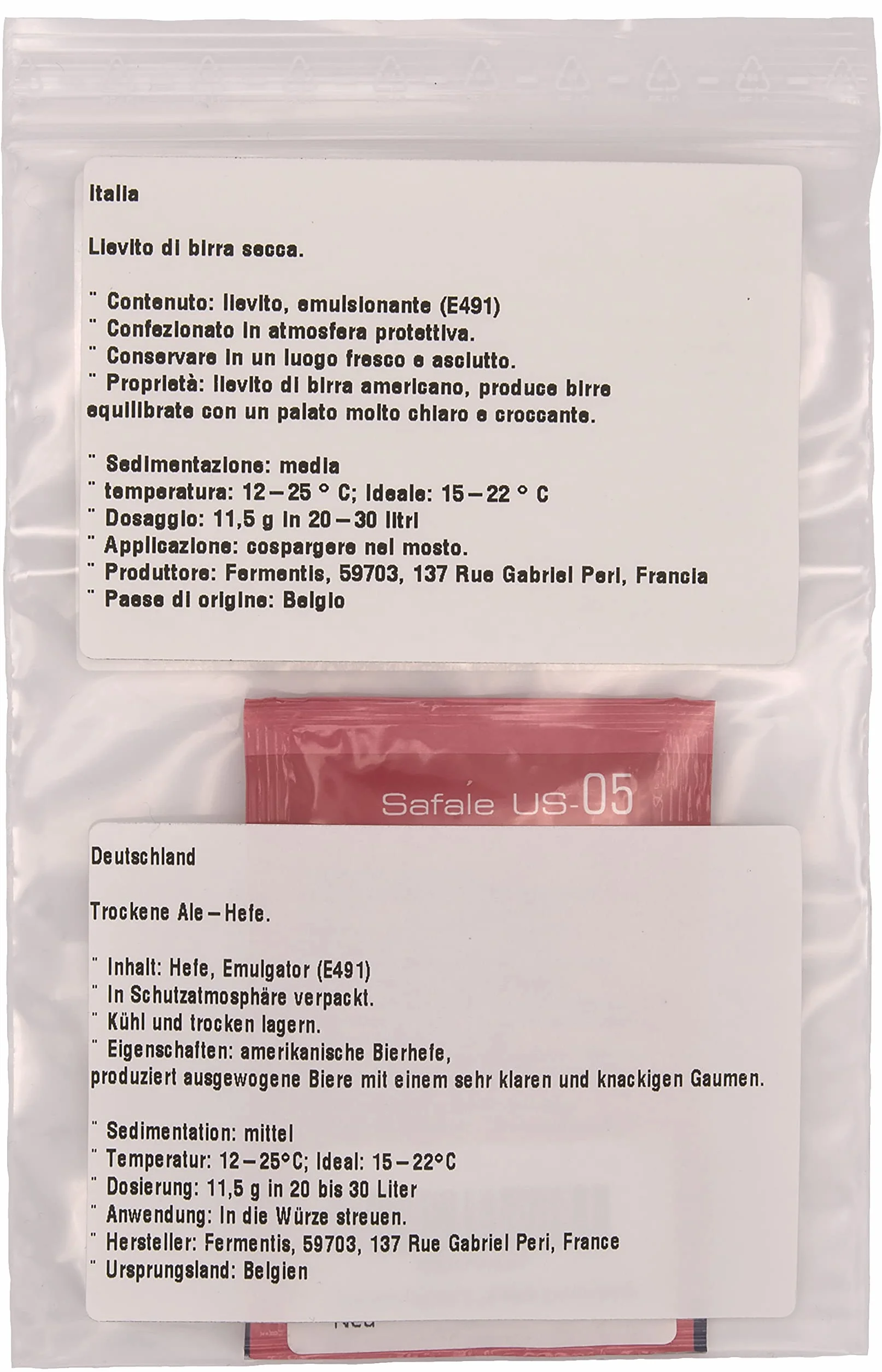 Fermentis lievito di birra US-05 W 34/70 S-33 S-23 ad alta e bassa fermentazione