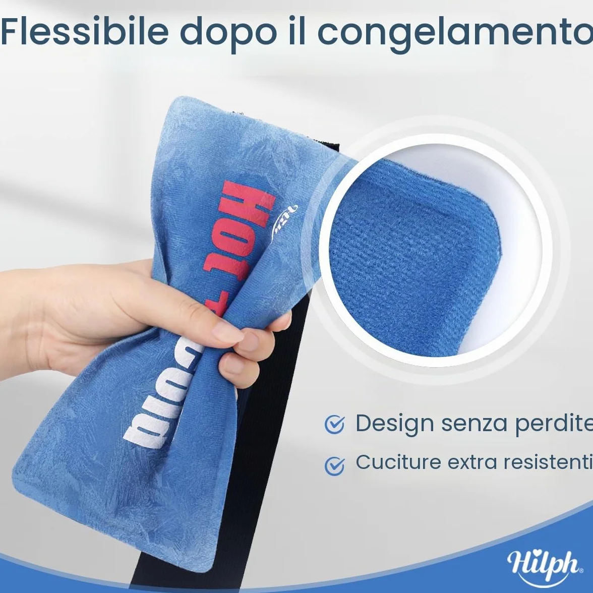 Hilph Impacco di Ghiaccio Gel Riutilizzabile, 2 Pezzi Ghiaccio Gel Freezer per la Terapia a Caldo e Freddo per Lesioni, Cuscinetto Gel Caldo Freddo per Viso, Testa, Occhi Stanchi, Denti del Giudizio