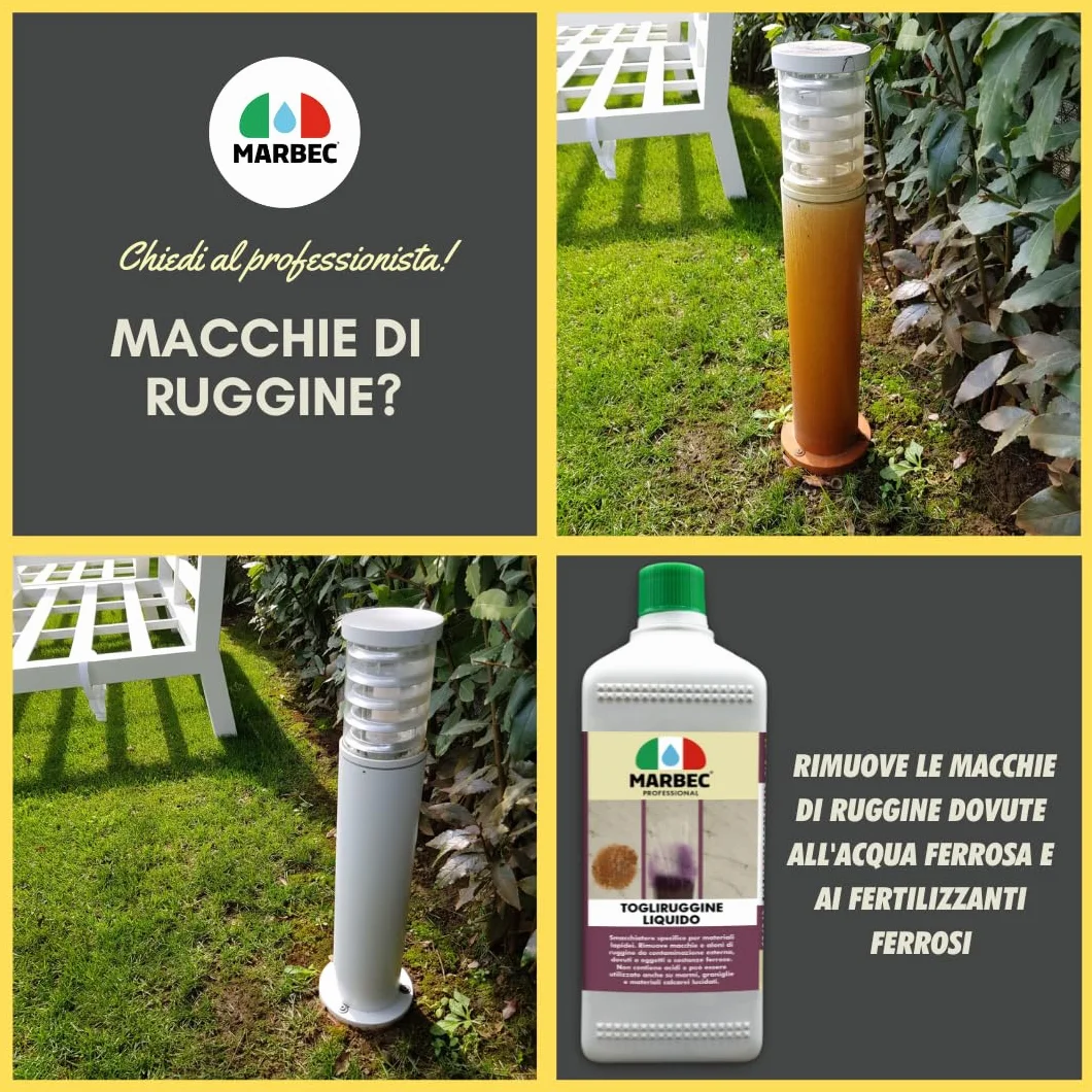 MARBEC Togliruggine Liquido 500ML Smacchiatore per Ruggine e Ossidi Metallici