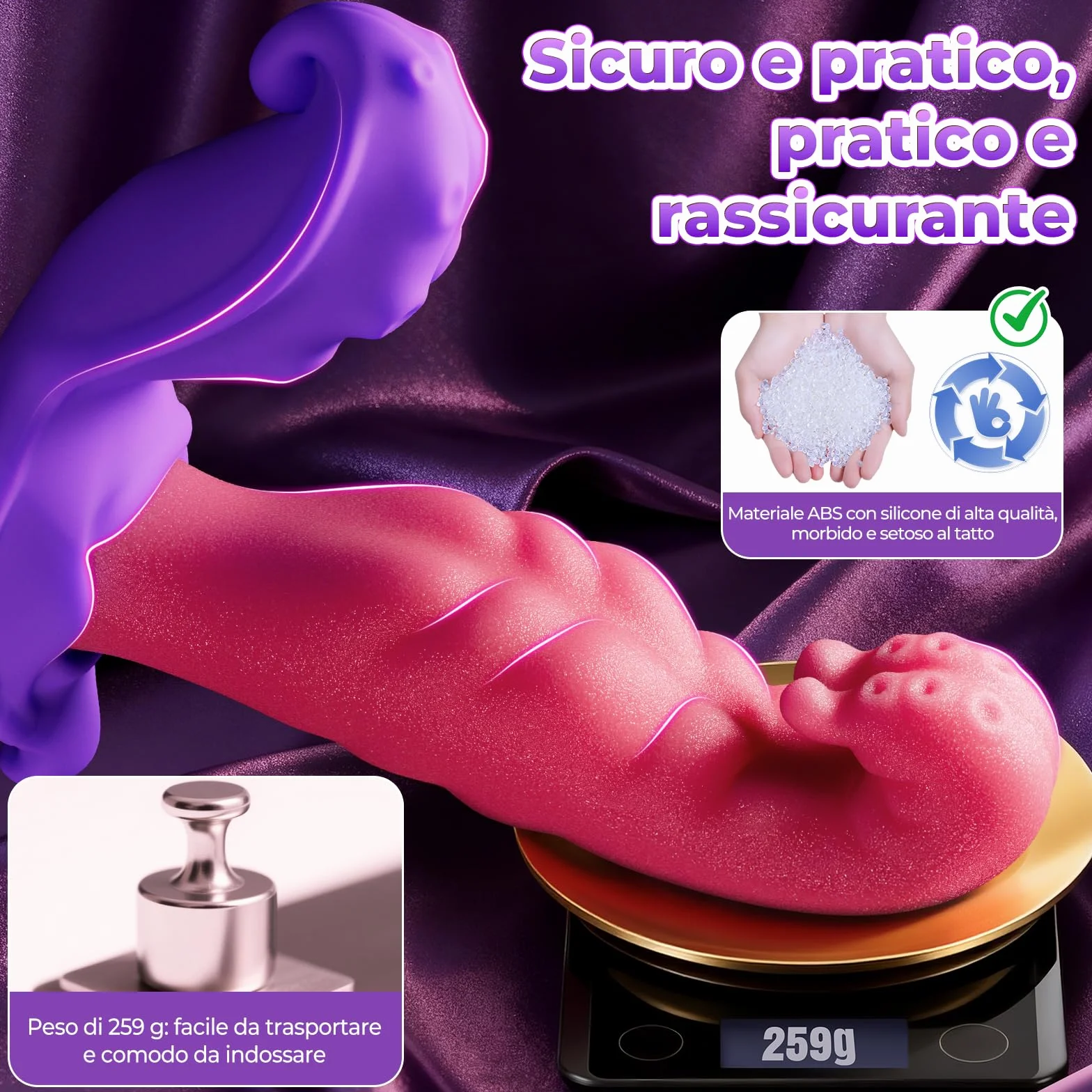 Vibratore per Masturbatore Uomo, Stimolazione Prostatica per Uomini con 5 Funzioni di Urto Peristaltico e 8 Vibrazioni, Plug Anale Dilatatore Donna, Vibratore Anale per Uomini e Coppie Sex Toys